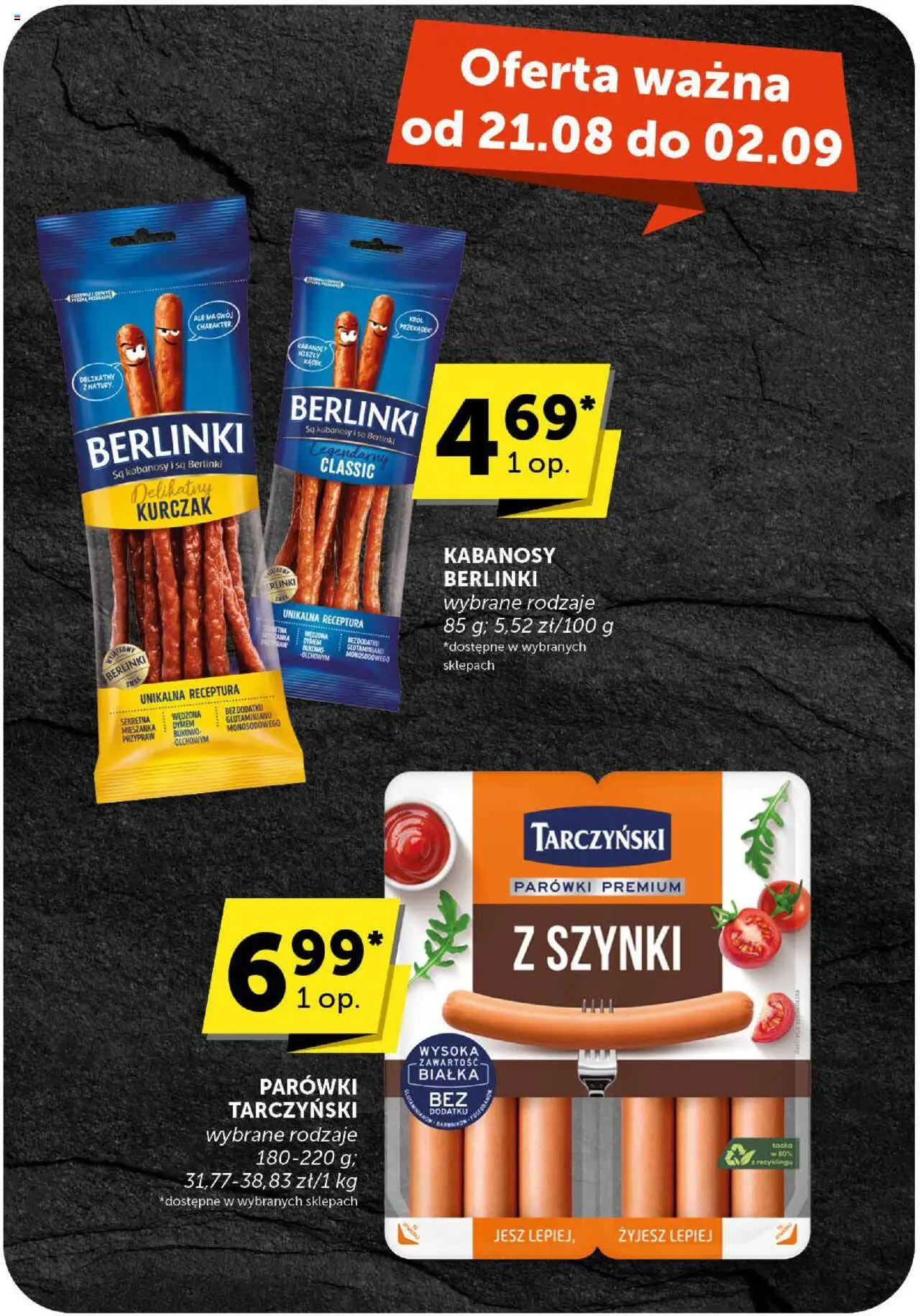 Groszek Gazetka - Minimarket od 21.08.2025 | Strona: 11 | Produkty: Kurczak, Kabanosy, Parówki