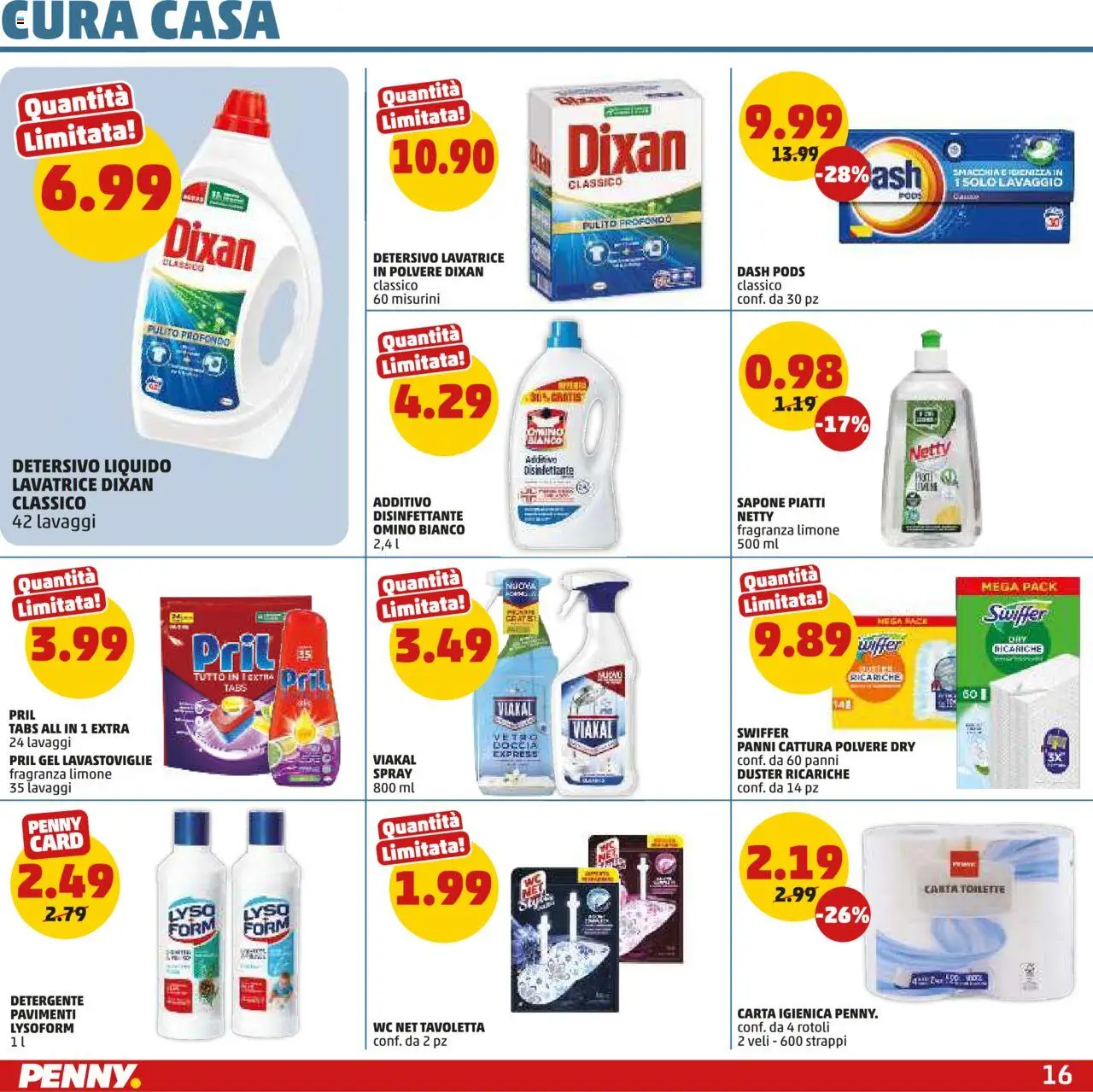 Volantino PENNY del 19.06.2025 | Pagina: 16 | Prodotti: Carta igienica, Sapone, Limone, Fragranza
