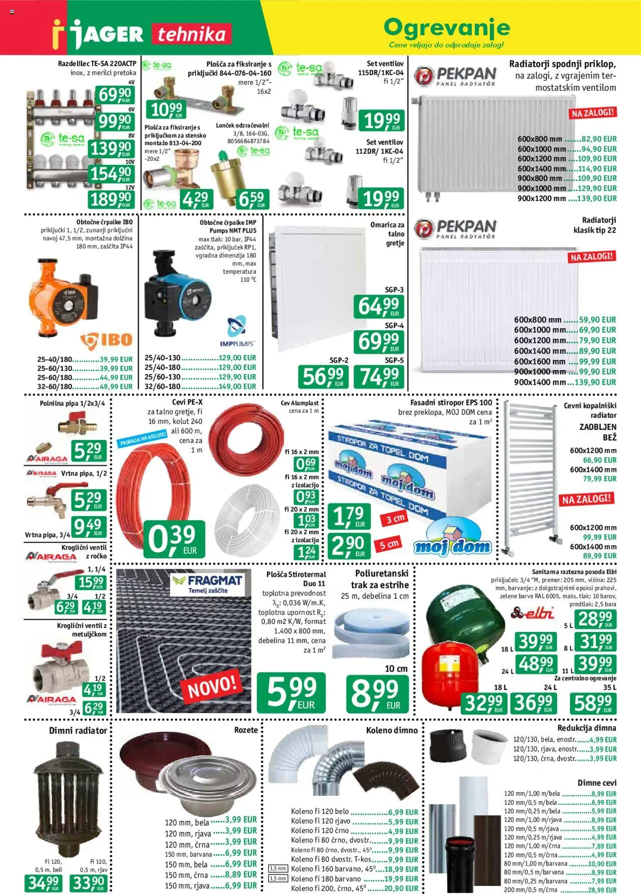 Novi Jager katalog ponudbe – veljaven od 10.09.2025 | Stran: 4 | Izdelki: Radiator, Ventil, Omarica
