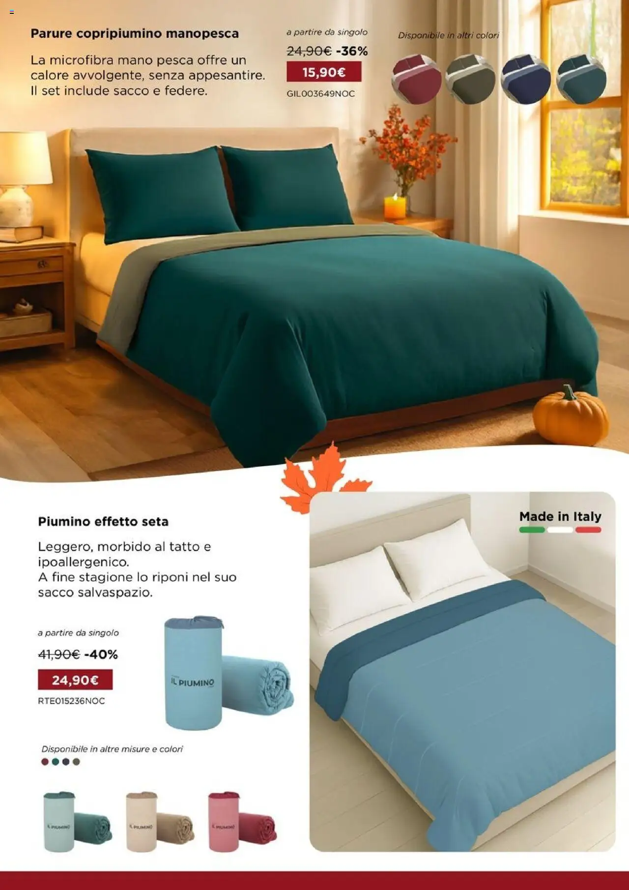 Volantino Kasanova del 16.09.2025 | Pagina: 4 | Prodotti: Copripiumino, Pesca