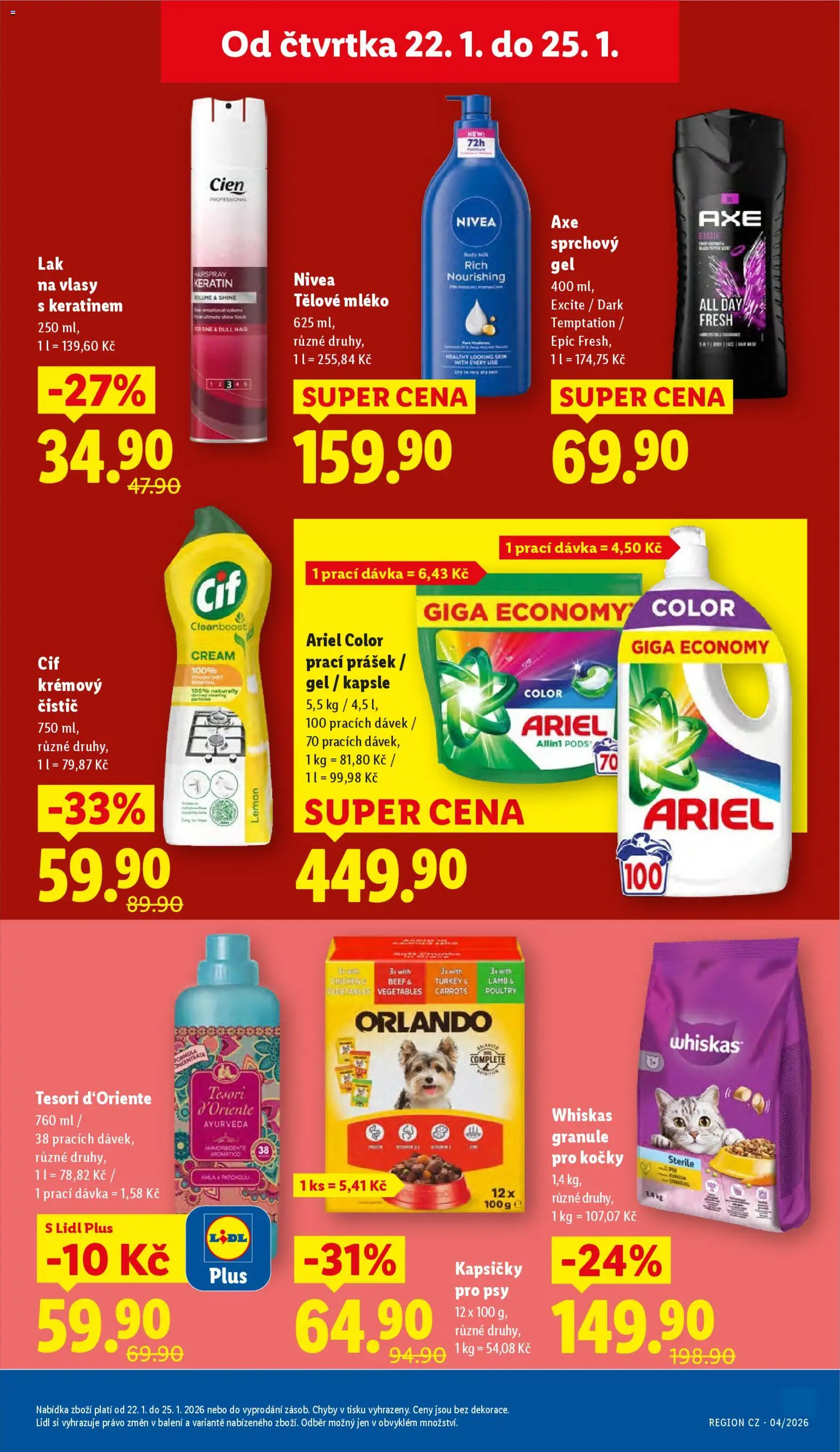 Lidl leták od 22.01.2026 | Strana: 17 | Produkty: Nivea, Granule pro kočky, Cif, Prací Prášek