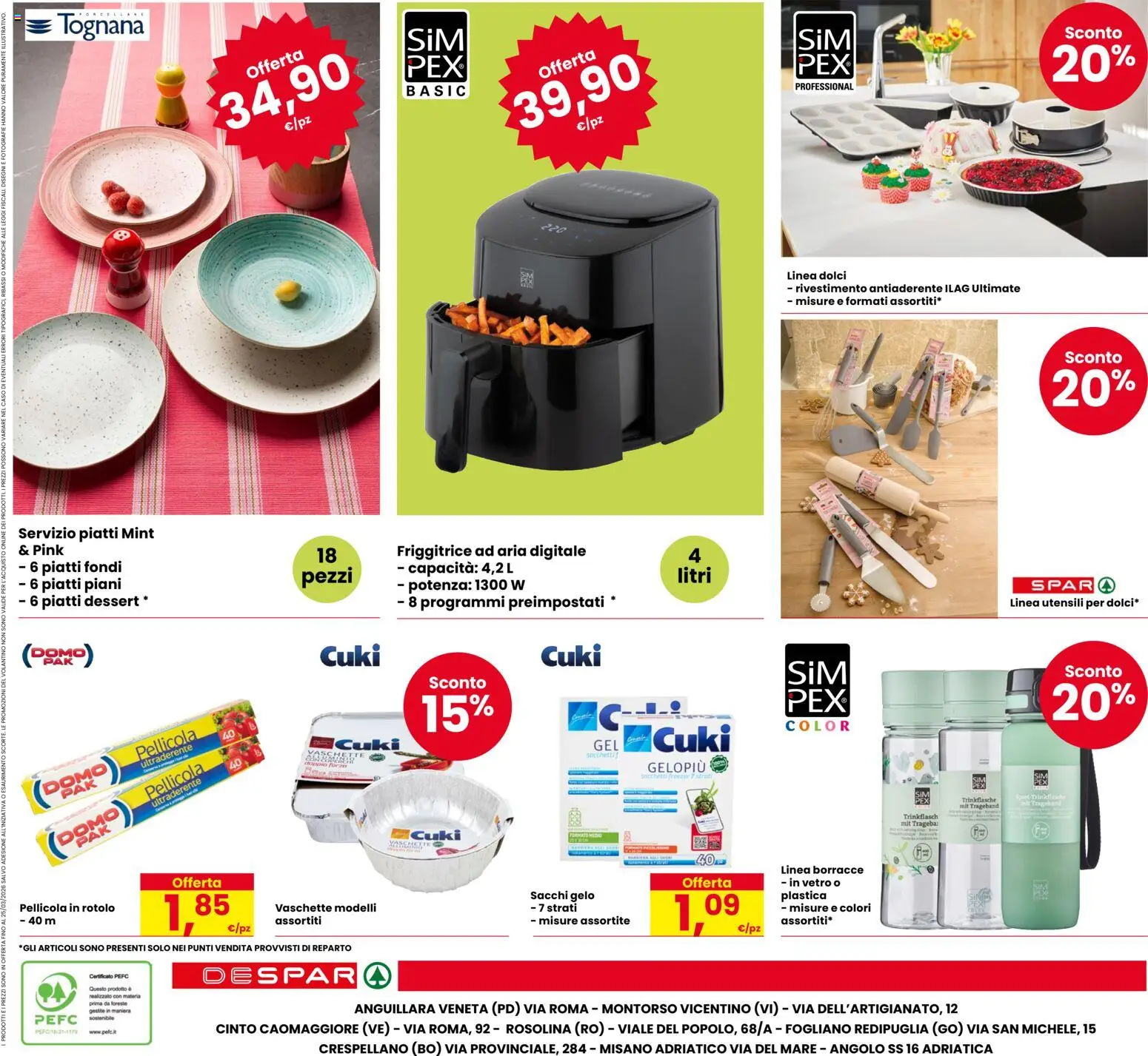 Volantino Despar del 17.03.2026 | Pagina: 20 | Prodotti: Friggitrice ad aria, Pellicola, Friggitrice, Vaschette