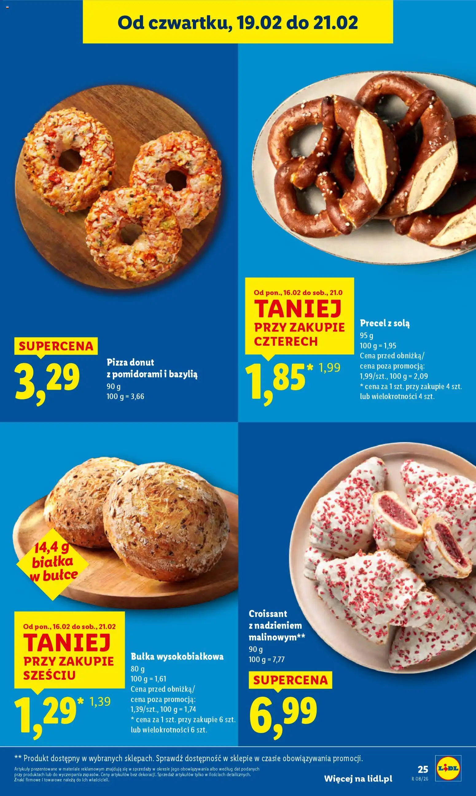 Lidl Gazetka od 19.02.2026 | Strona: 25 | Produkty: Bazylia, Bułka, Donut, Pizza
