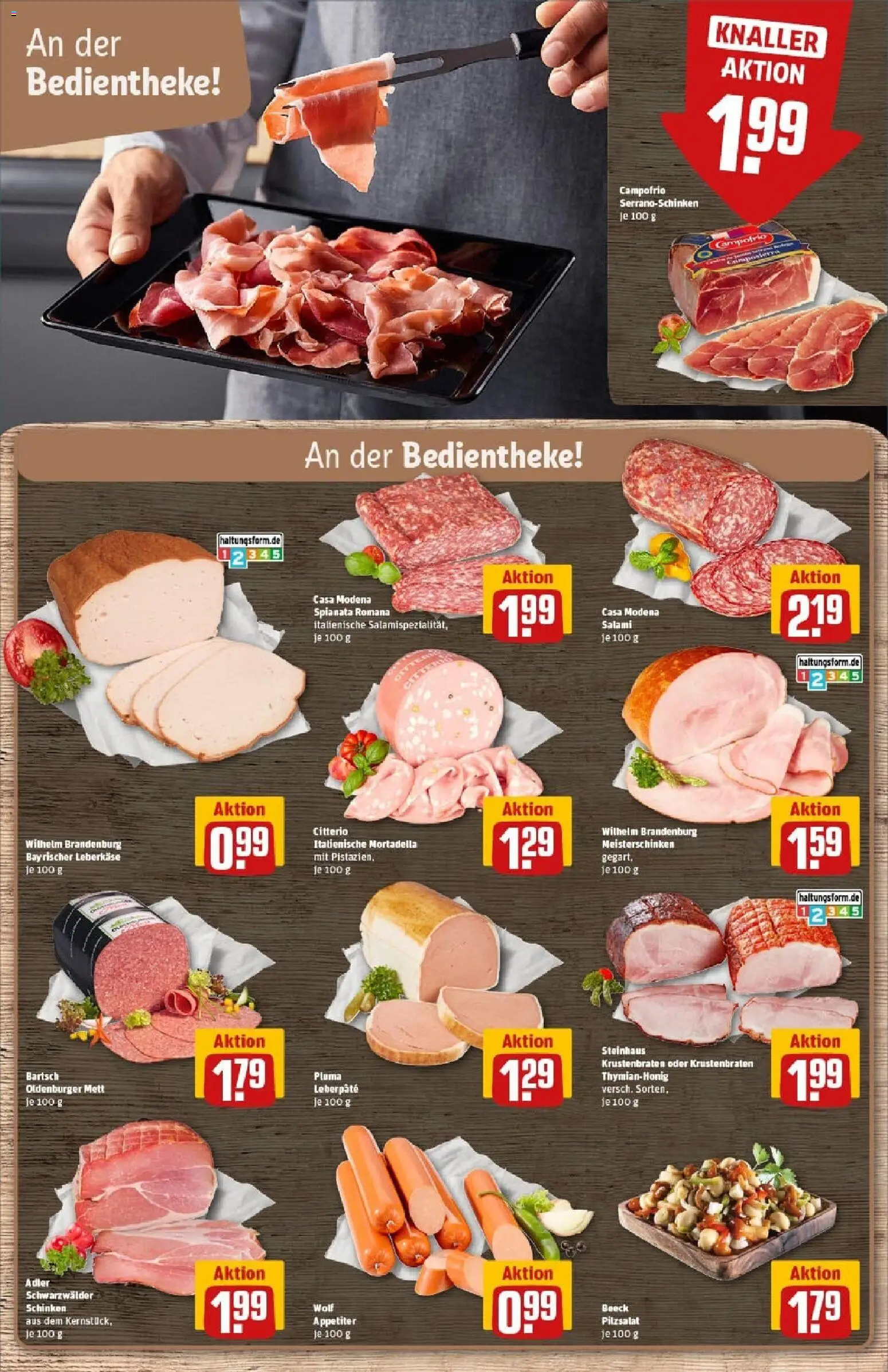 Rewe prospekt Wernigerode	 – gültig ab 26.10.2025 | Seite: 14 | Produkte: Krustenbraten, Salami, Schinken, Leberkase