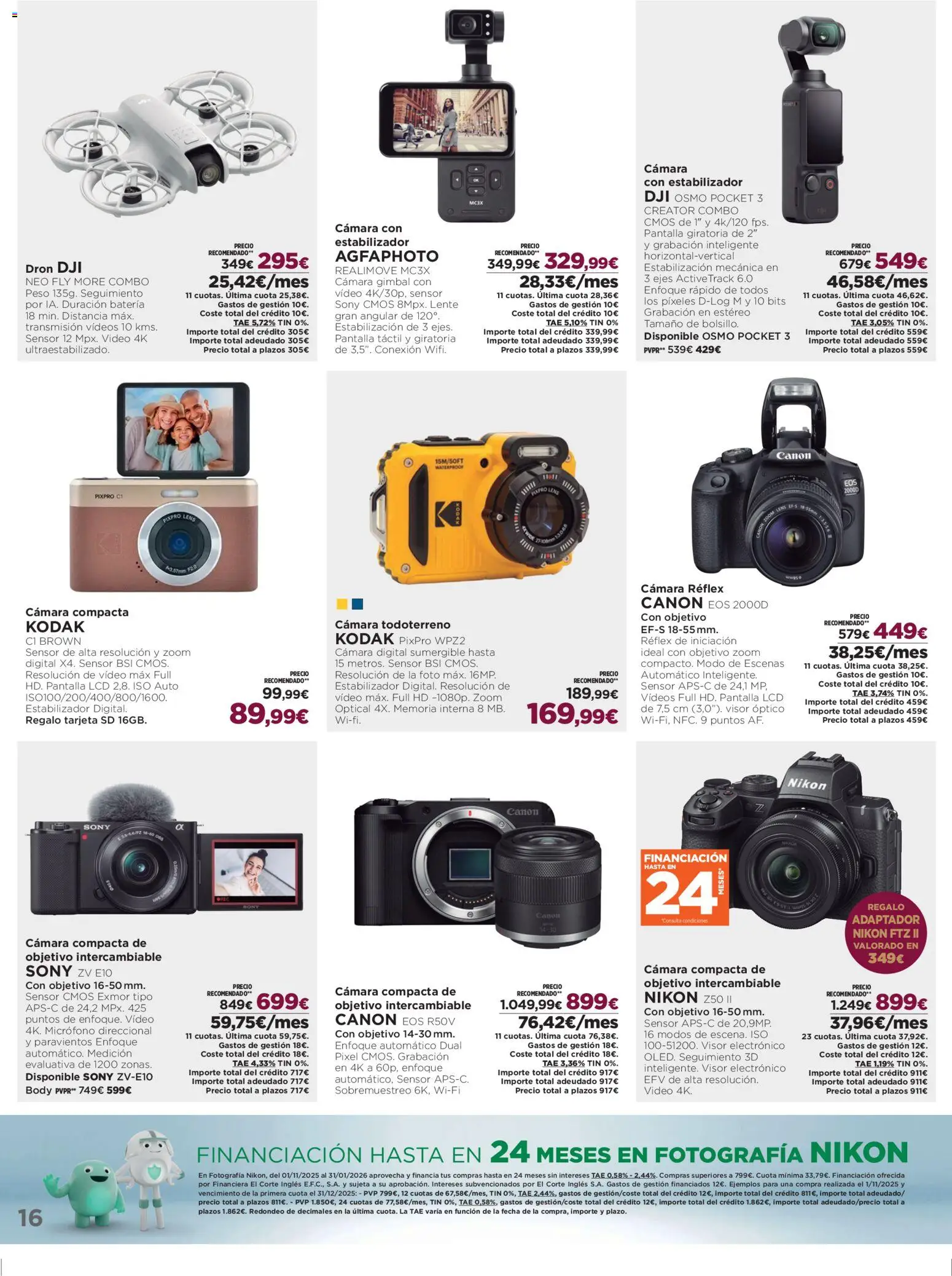 El Corte Inglés ofertas │ válido desde el 02.12.2025 | Página: 16 | Productos: Video, Micrófono, Peso, Body