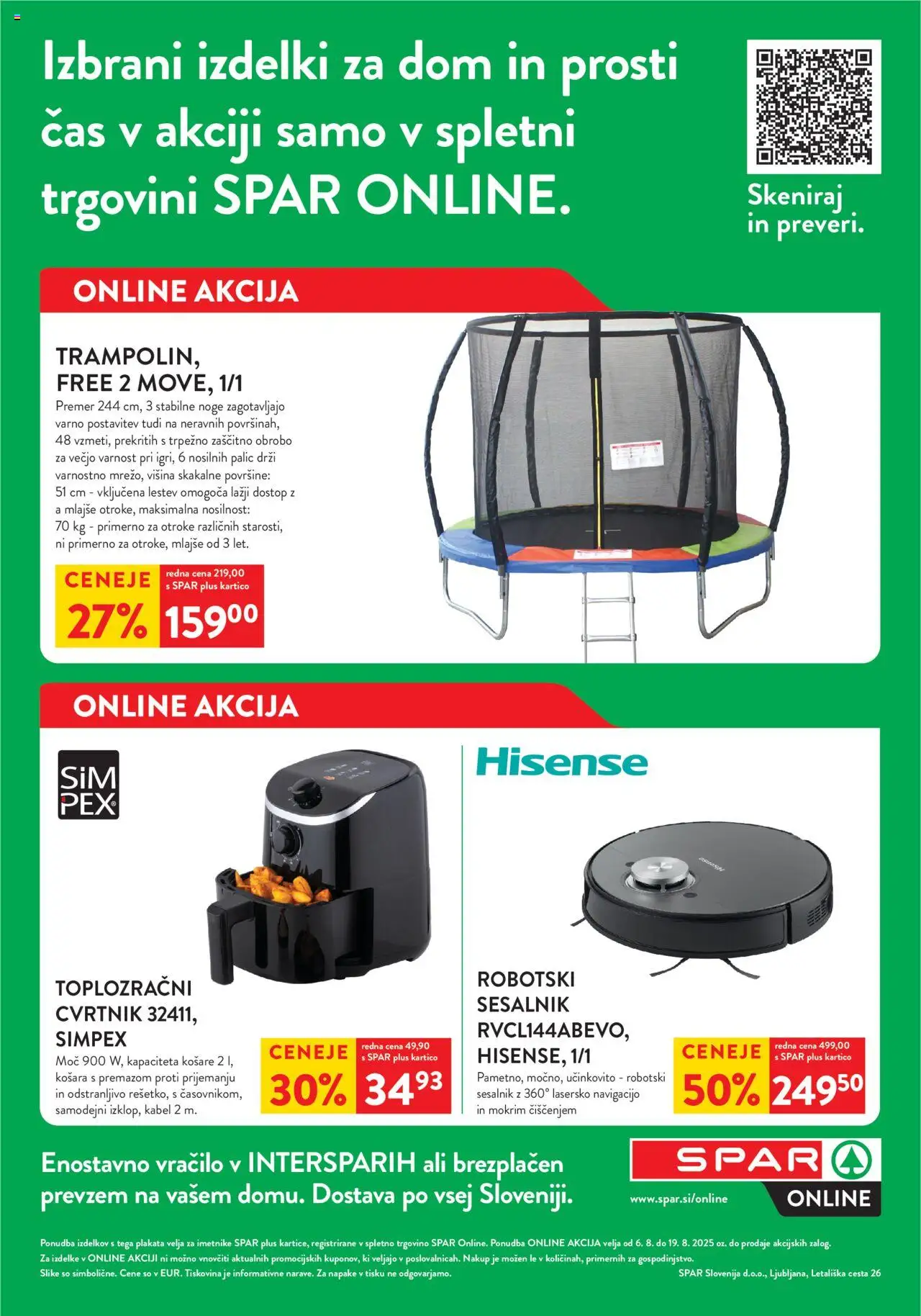 Spar katalog online 32/25 │ velja od 06.08.2025 | Stran: 1 | Izdelki: Kabel, Košara, Sesalnik