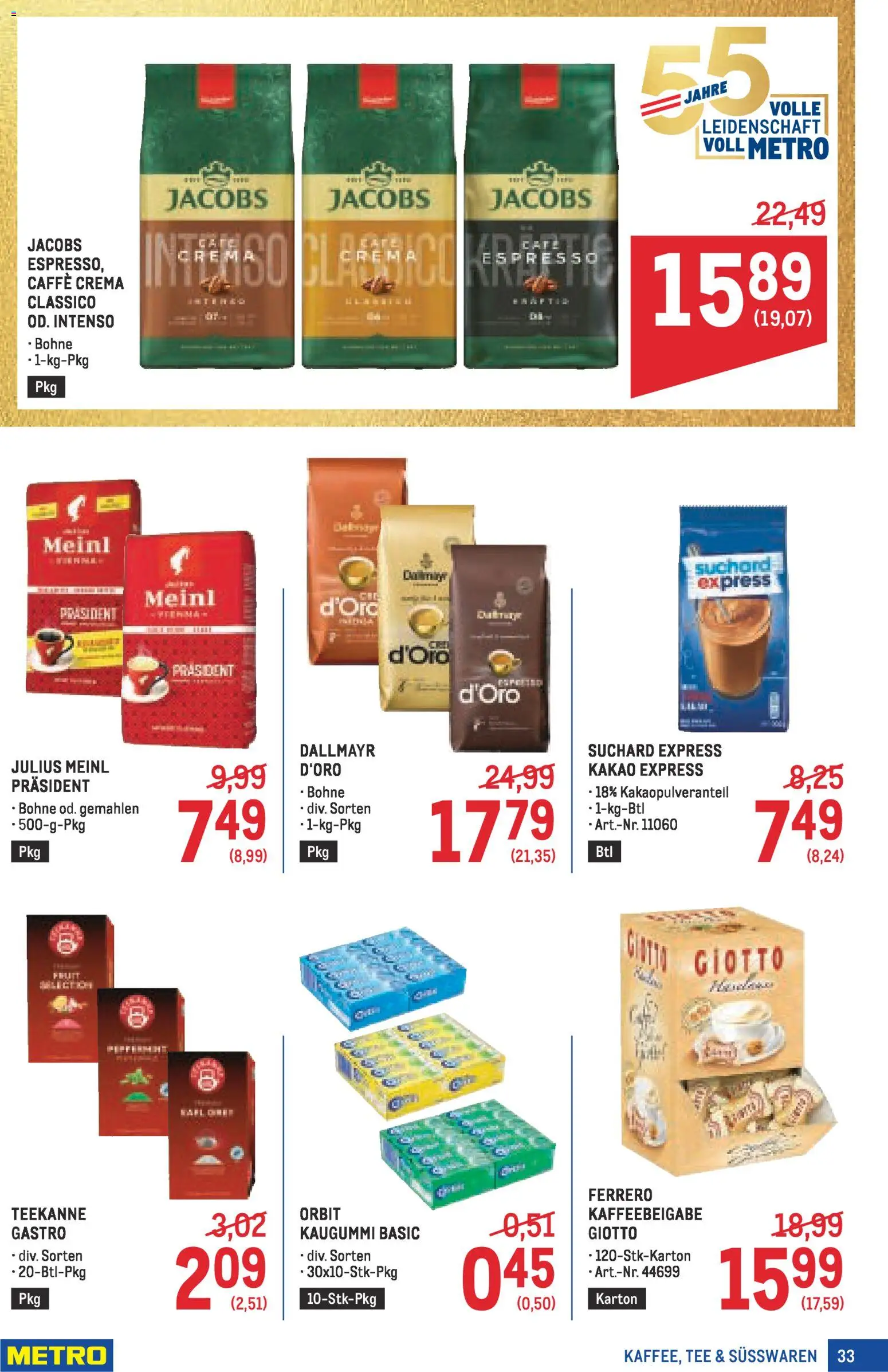 Metro angebote Profi gültig ab 19.02.2026 | Seite: 33 | Produkte: Tee