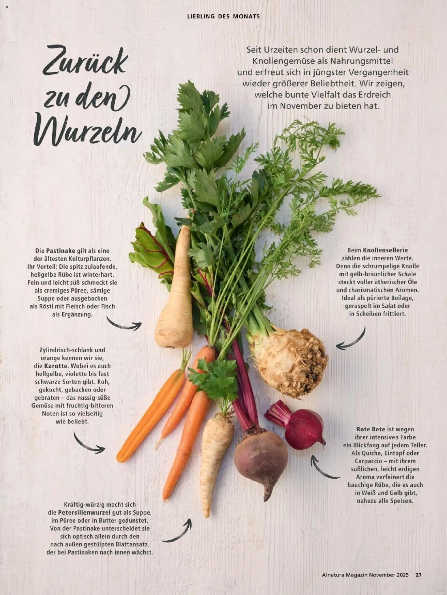 Alnatura Prospekt – gültig ab 01.11.2025 | Seite: 27 | Produkte: Butter, Gemüse, Fleisch, Salat