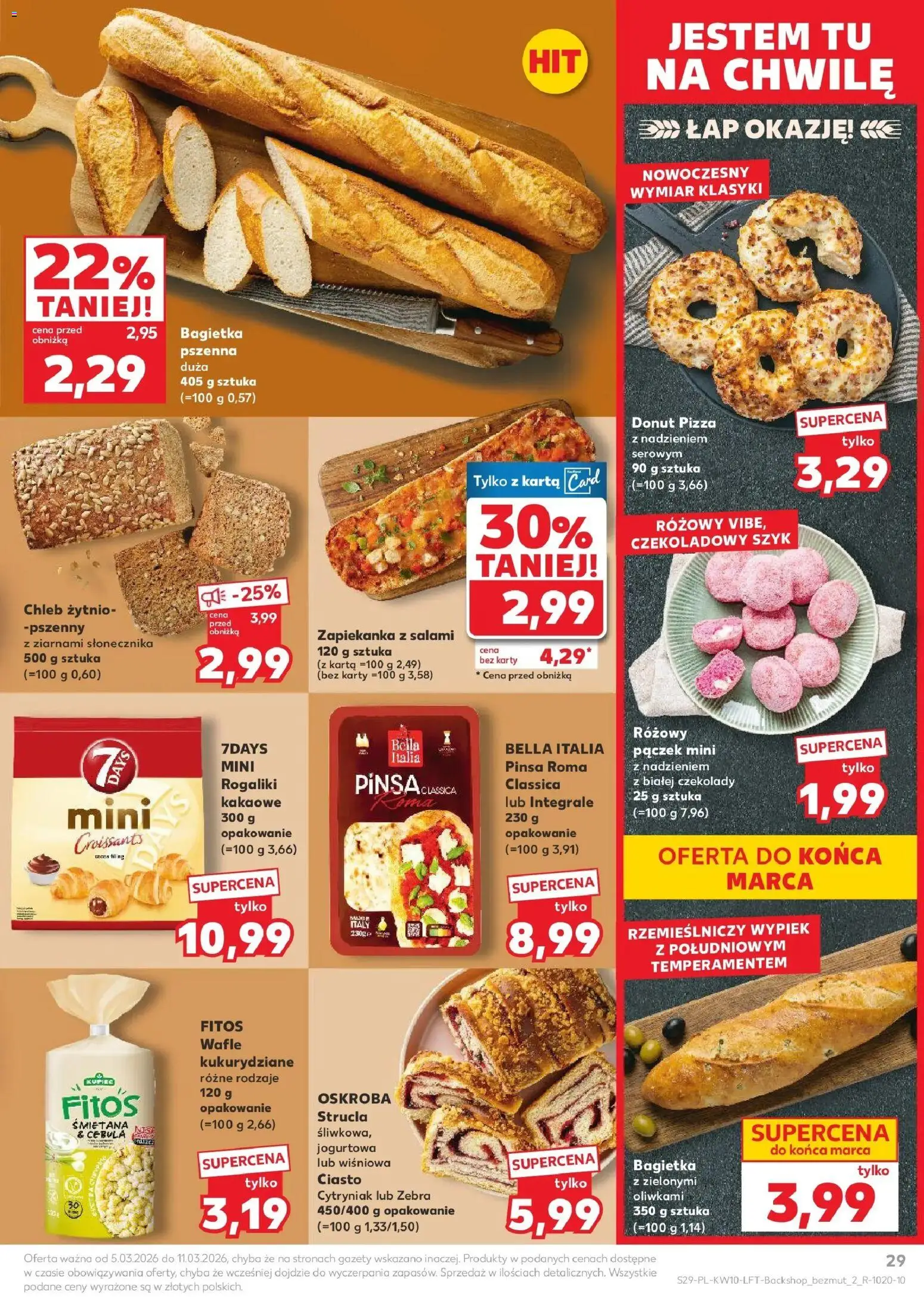 Kaufland gazetka od 05.03.2026 | Strona: 29 | Produkty: Karta, Czekolady, Donut, Chleb