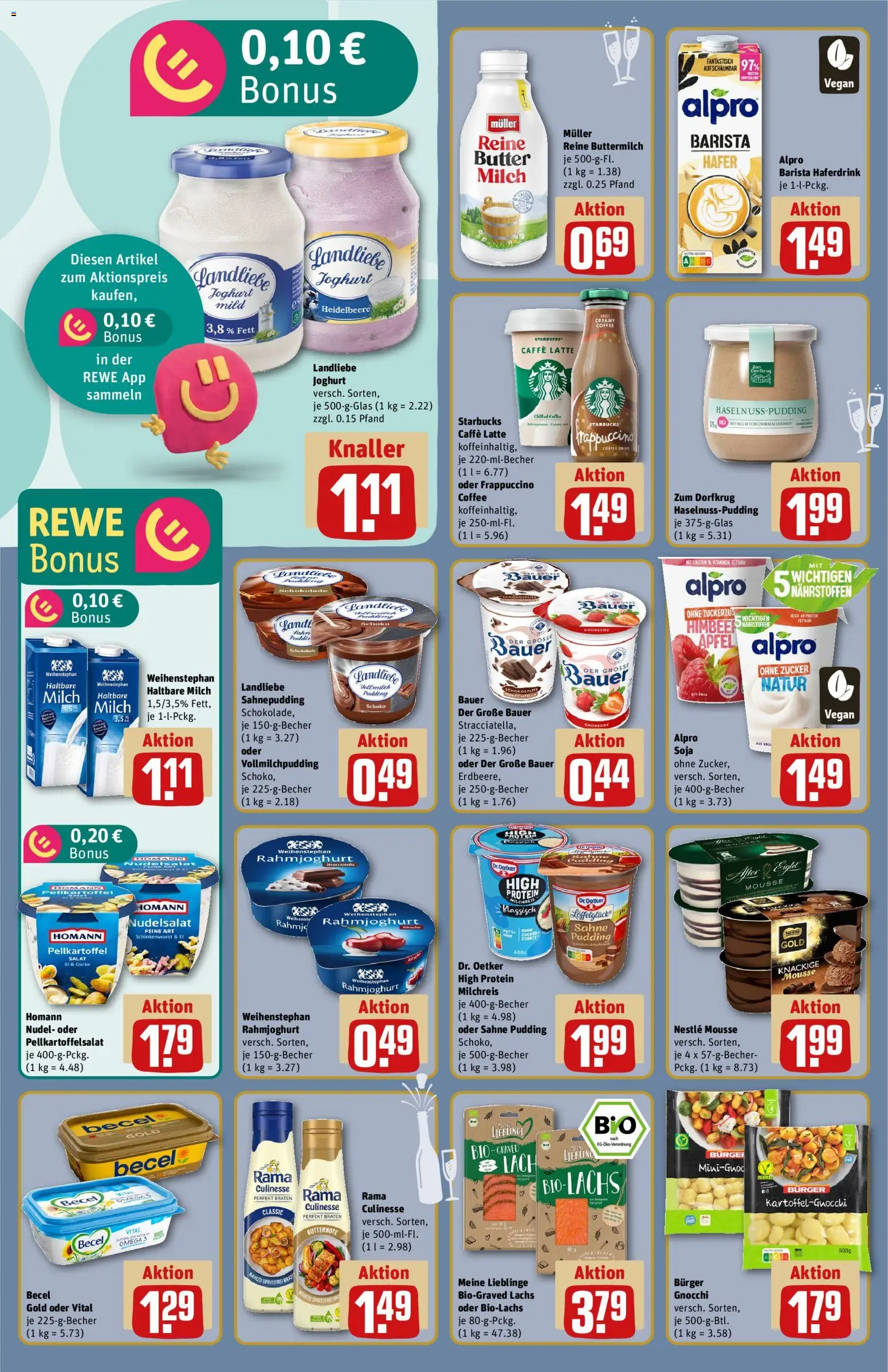 Rewe Prospekt 	 – gültig ab 22.12.2025 | Seite: 14 | Produkte: Buttermilch, Burger, Äpfel, Landliebe joghurt