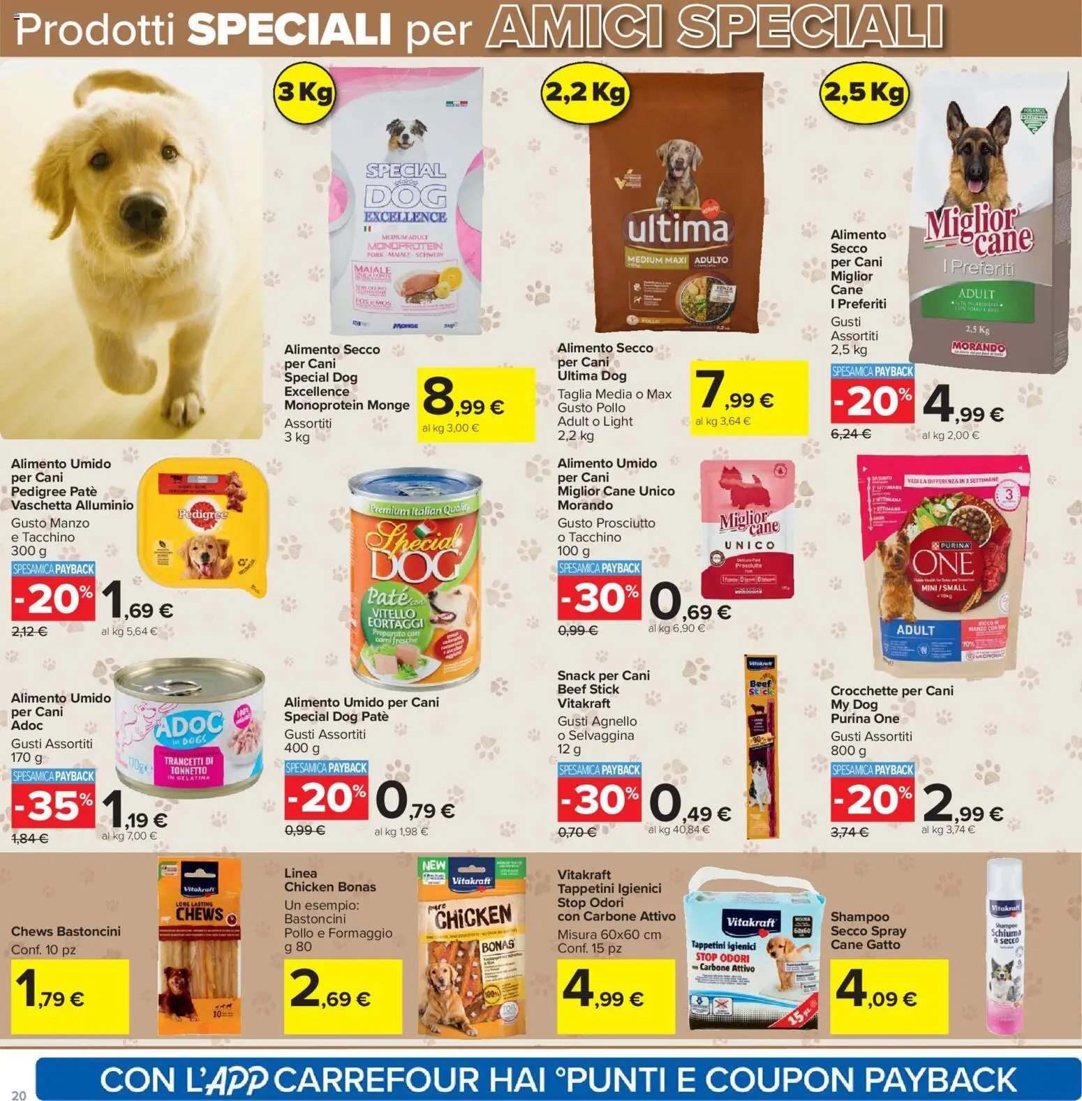 Volantino Carrefour del 21.04.2026 | Pagina: 20 | Prodotti: Shampoo, Paté, Vitello, Agnello