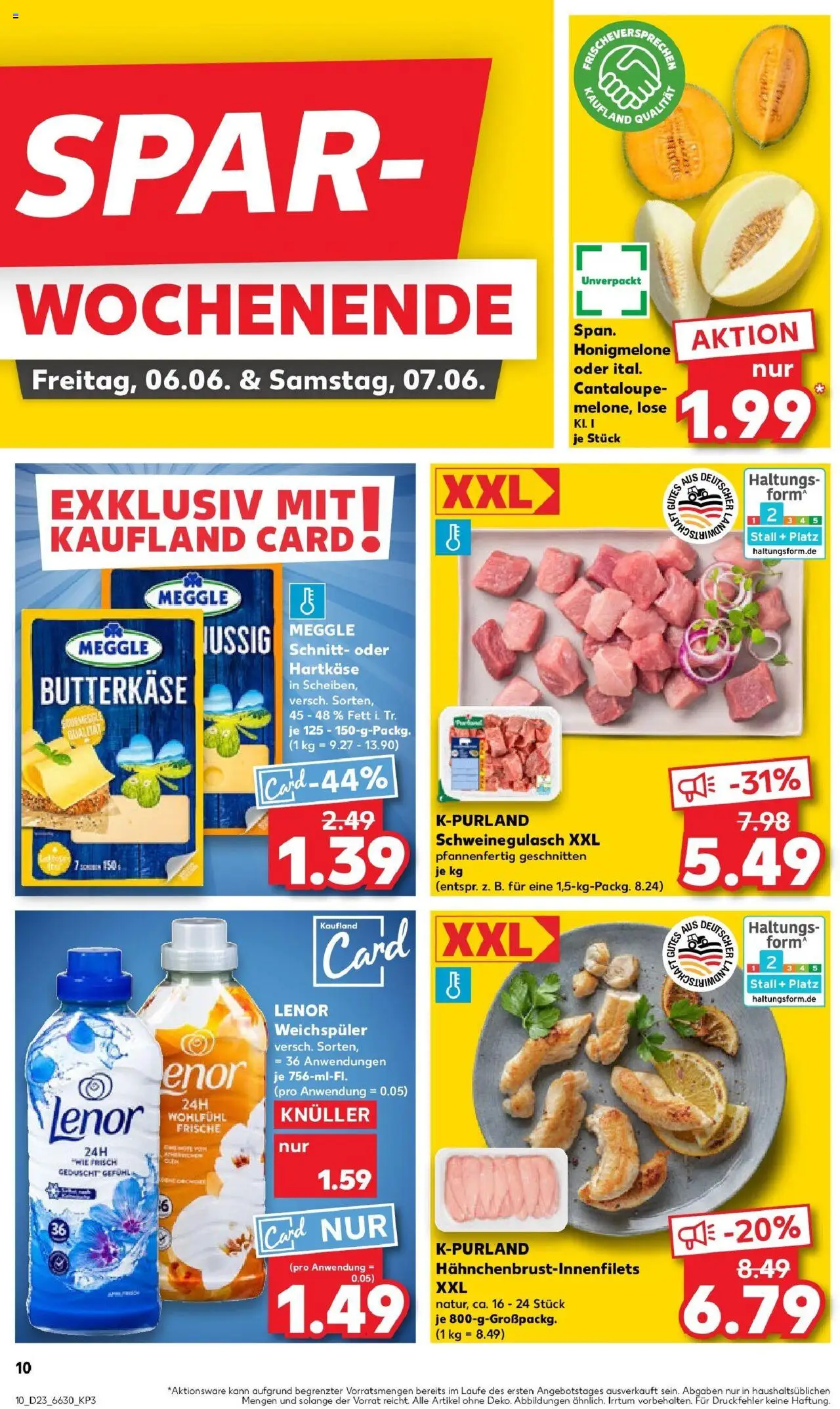 Kaufland prospekt Gummersbach	 - gültig ab dem 09.06.2025 | Seite: 25 | Produkte: Schweinegulasch, Lenor, Honigmelone, Weichspüler