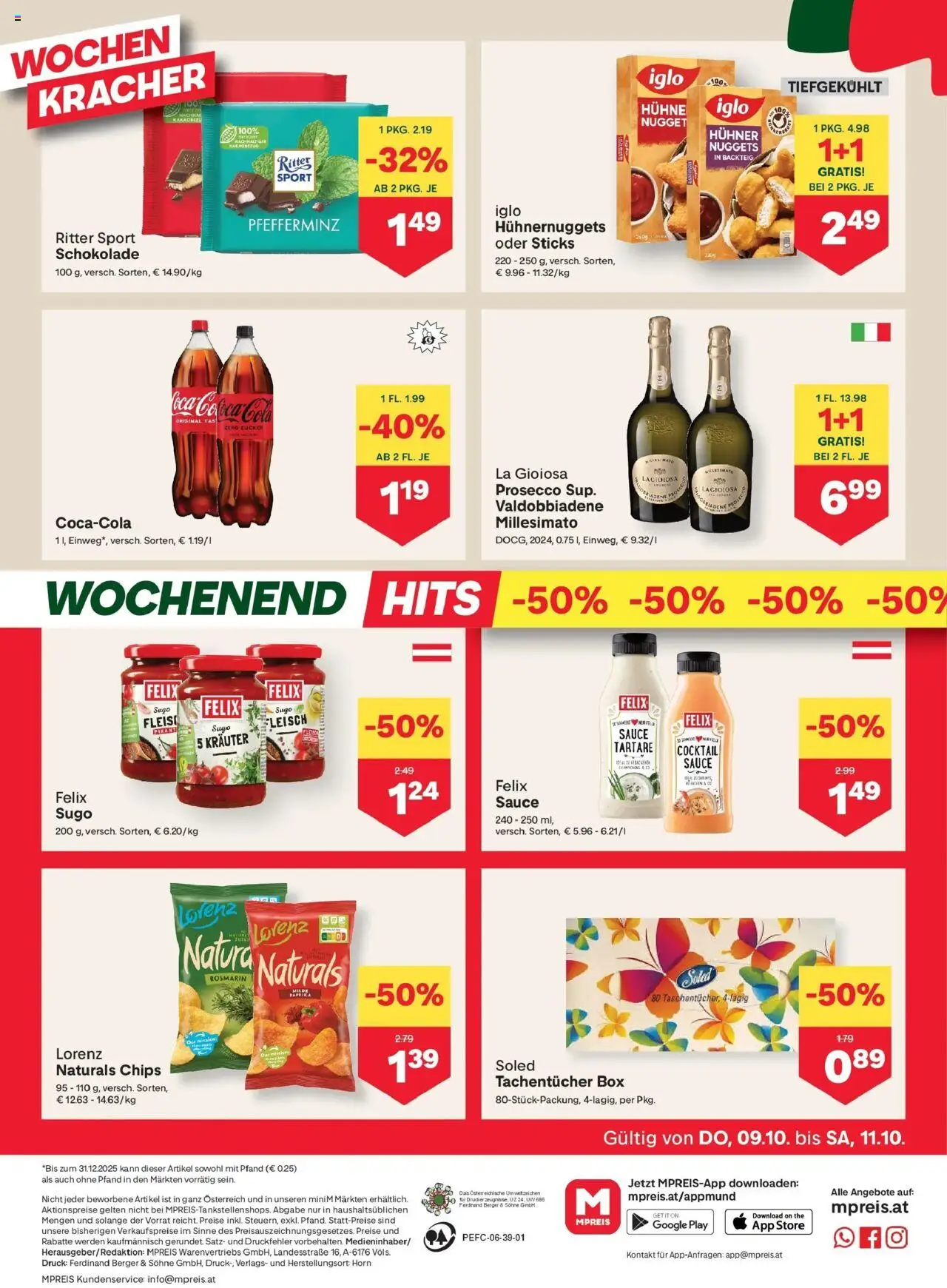 MPREIS Altenmarkt gültig ab 09.10.2025 | Seite: 12 | Produkte: Chips, Drucker, Box, Schokolade