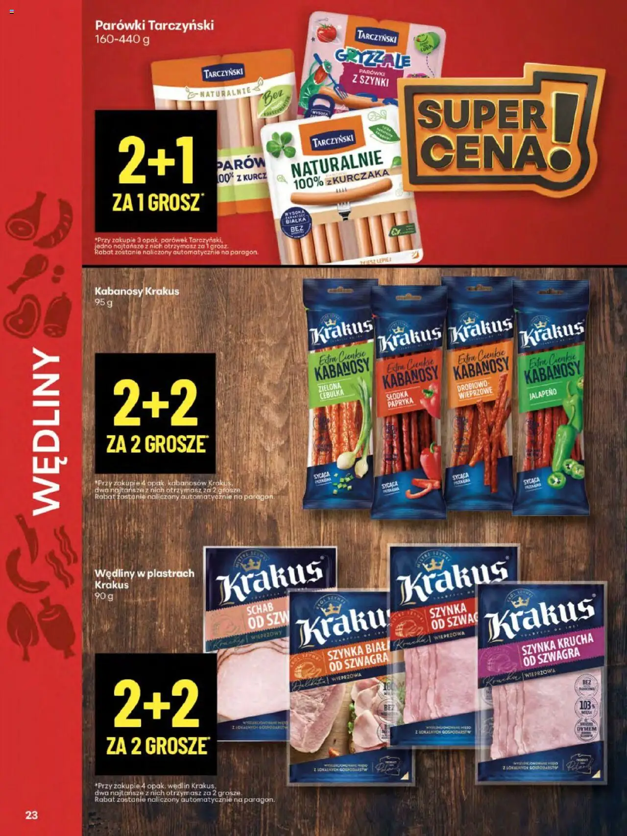 Delikatesy Centrum Gazetka - Sklepy Własne od 07.08.2025 | Strona: 23 | Produkty: Parówki z szynki, Parówki, Szynka, Wędliny