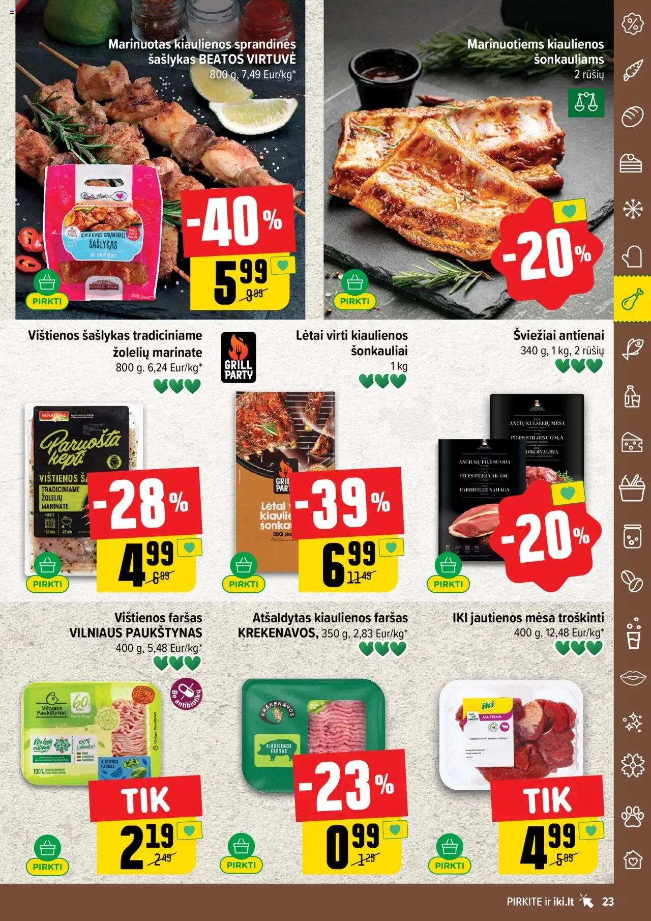 IKI - Leidinys│galioja nuo 04.08.2025 | Puslapis: 23 | Prekių: Vištienos, Kiaulienos, Jautienos, Jautiena