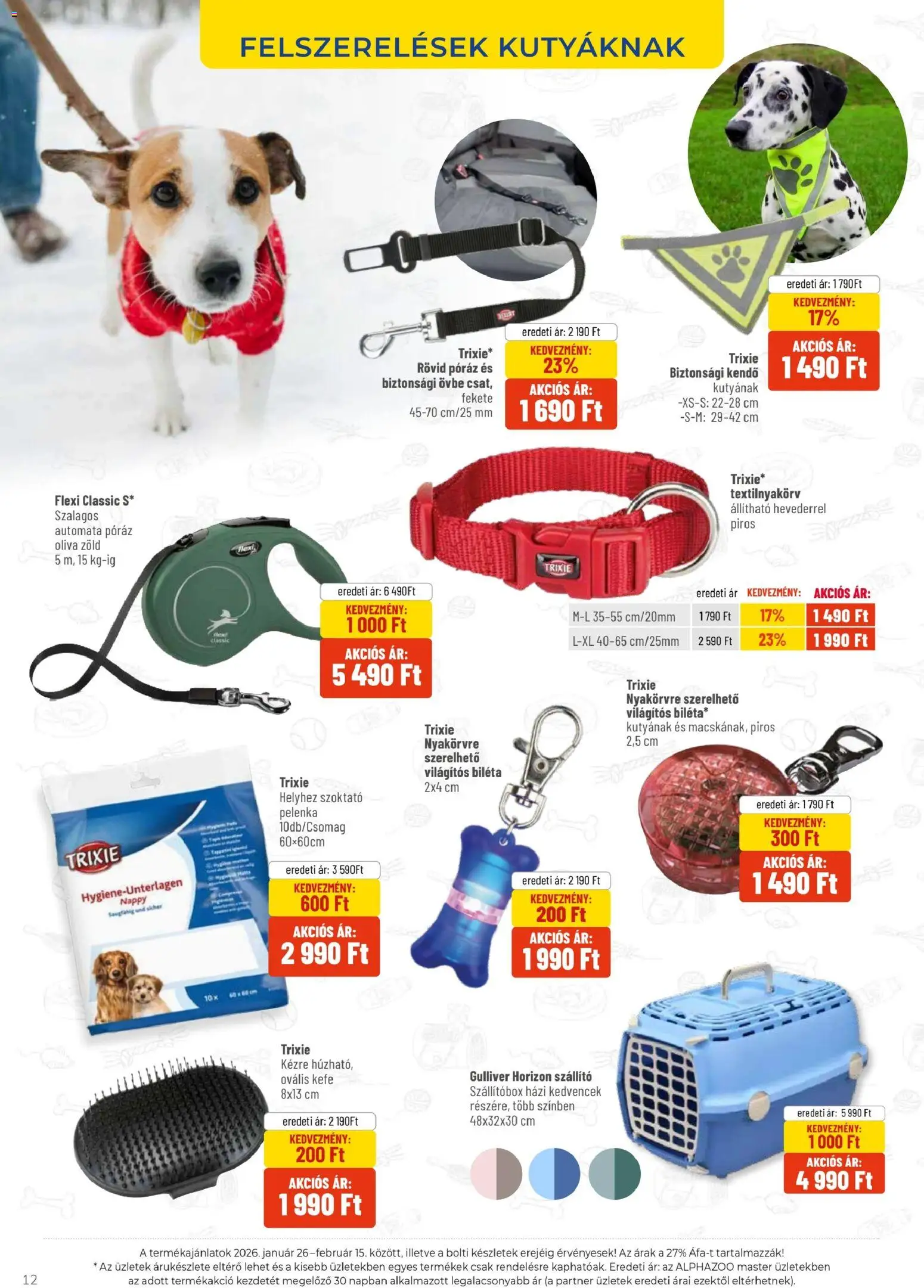 AlphaZoo akciós ujság - amely érvényes a következő dátumtól: 26.01.2026 | Oldal: 12 | Termékek: Kendő, Pelenka, Kefe