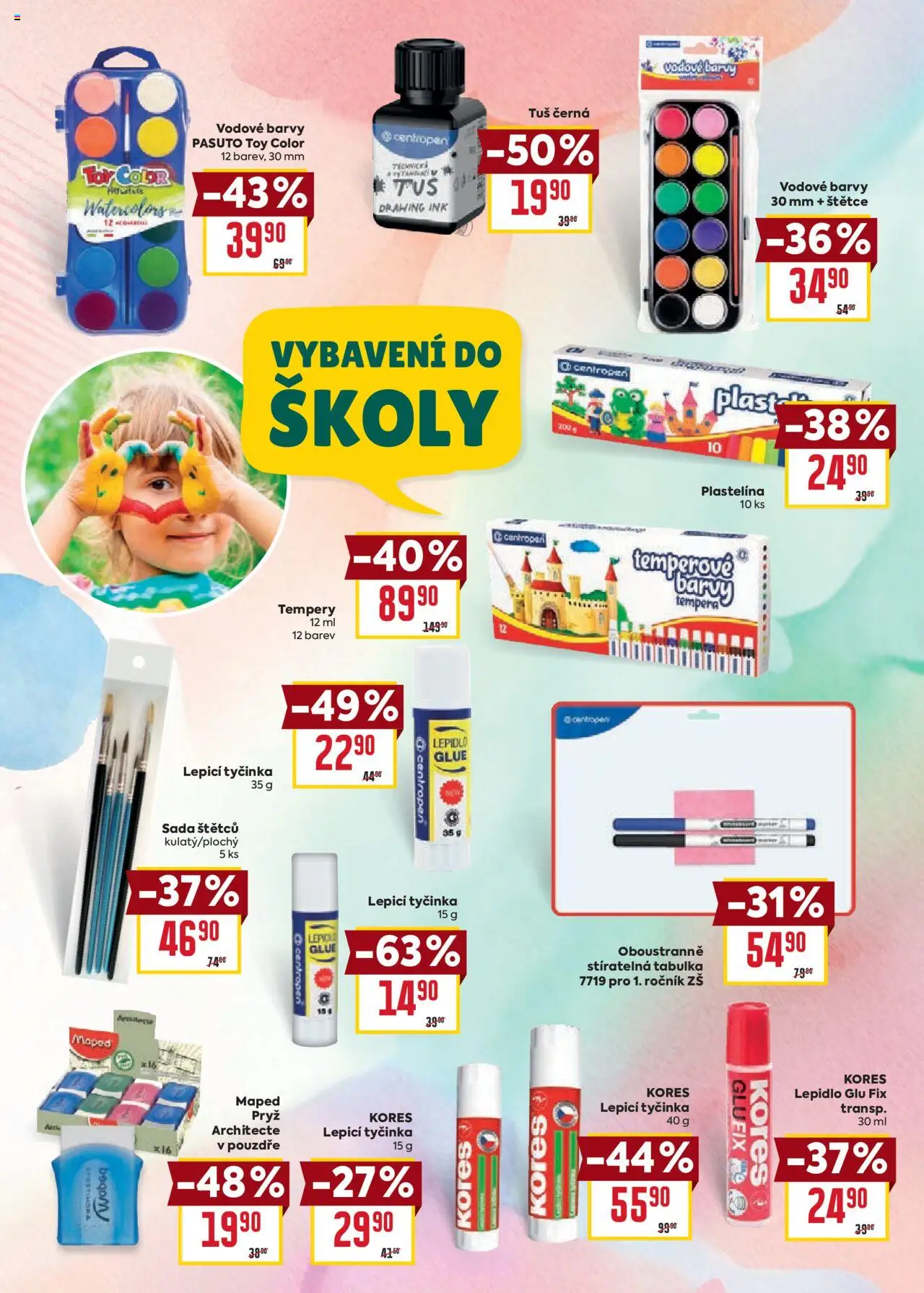 Billa leták - Zpátky do školy od 06.08.2025 | Strana: 4 | Produkty: Tempery, Plastelína, Barvy