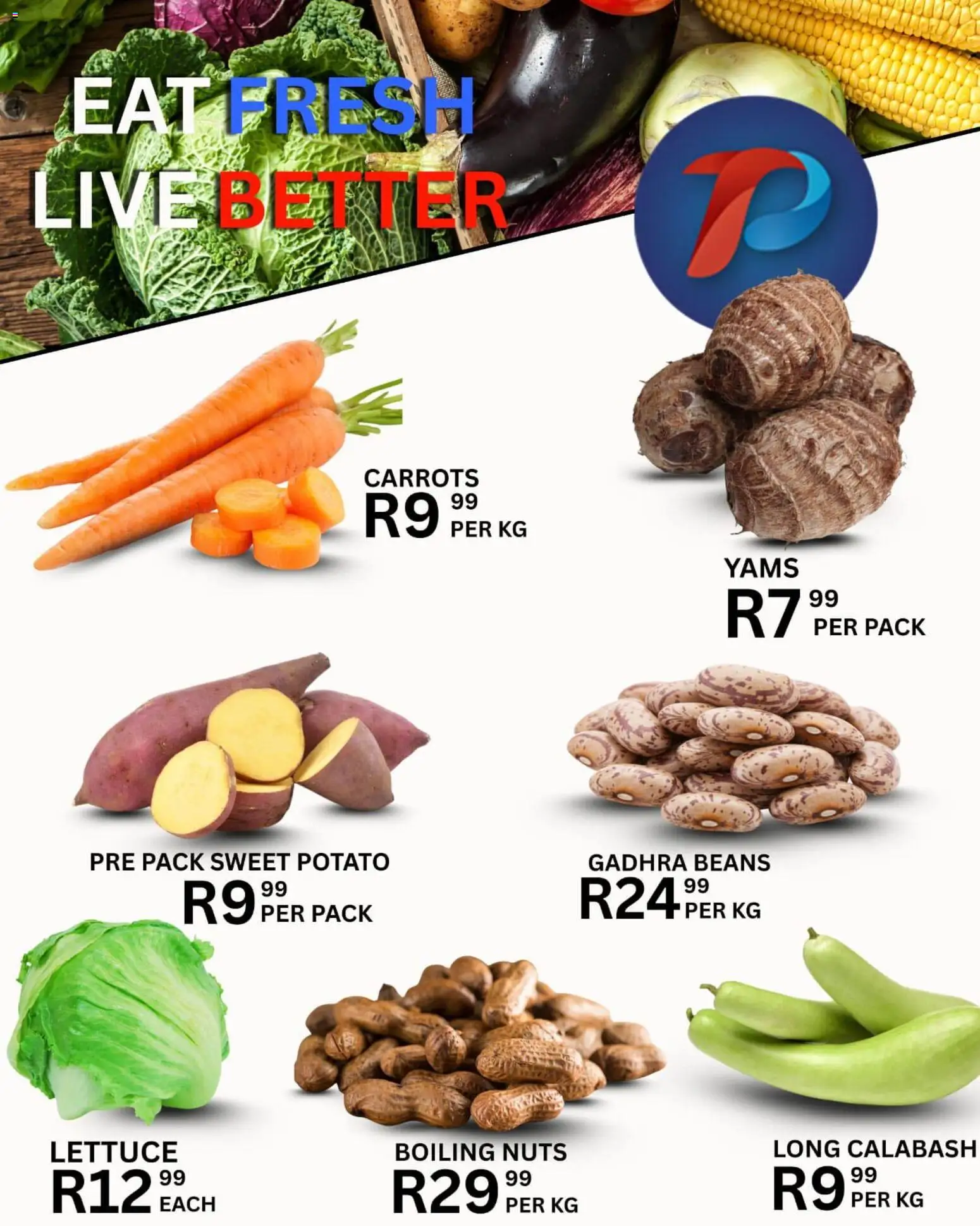 New Take n Pay catalogue – valid from 22.02.2026 | Page: 11 | Products: Beans, Carrots, Nuts, Lettuce
