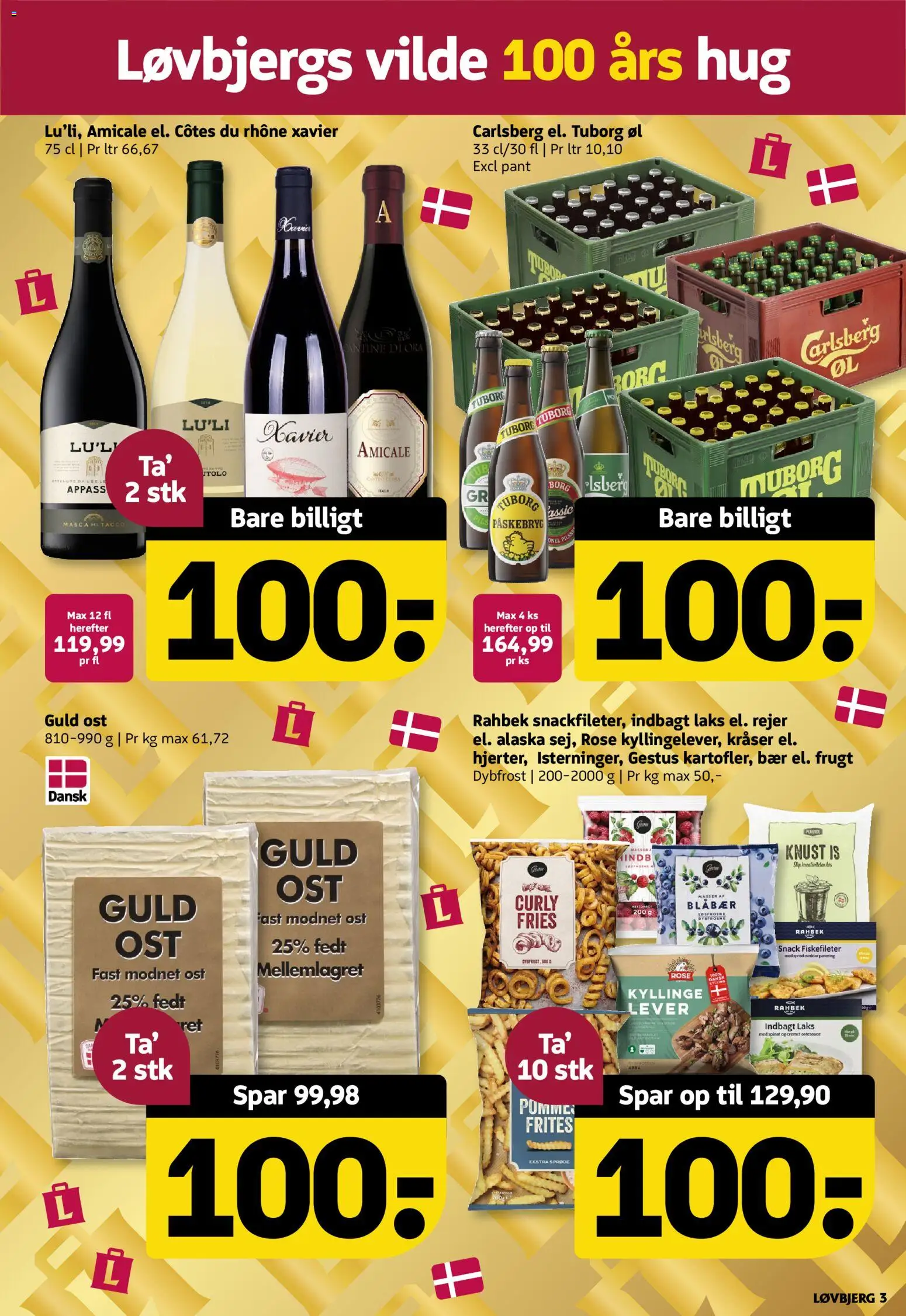 Løvbjerg tilbudsavis – gyldig fra 27.02.2026 | Side: 3 | Produkter: Blåbær, Ost, Is, Rejer