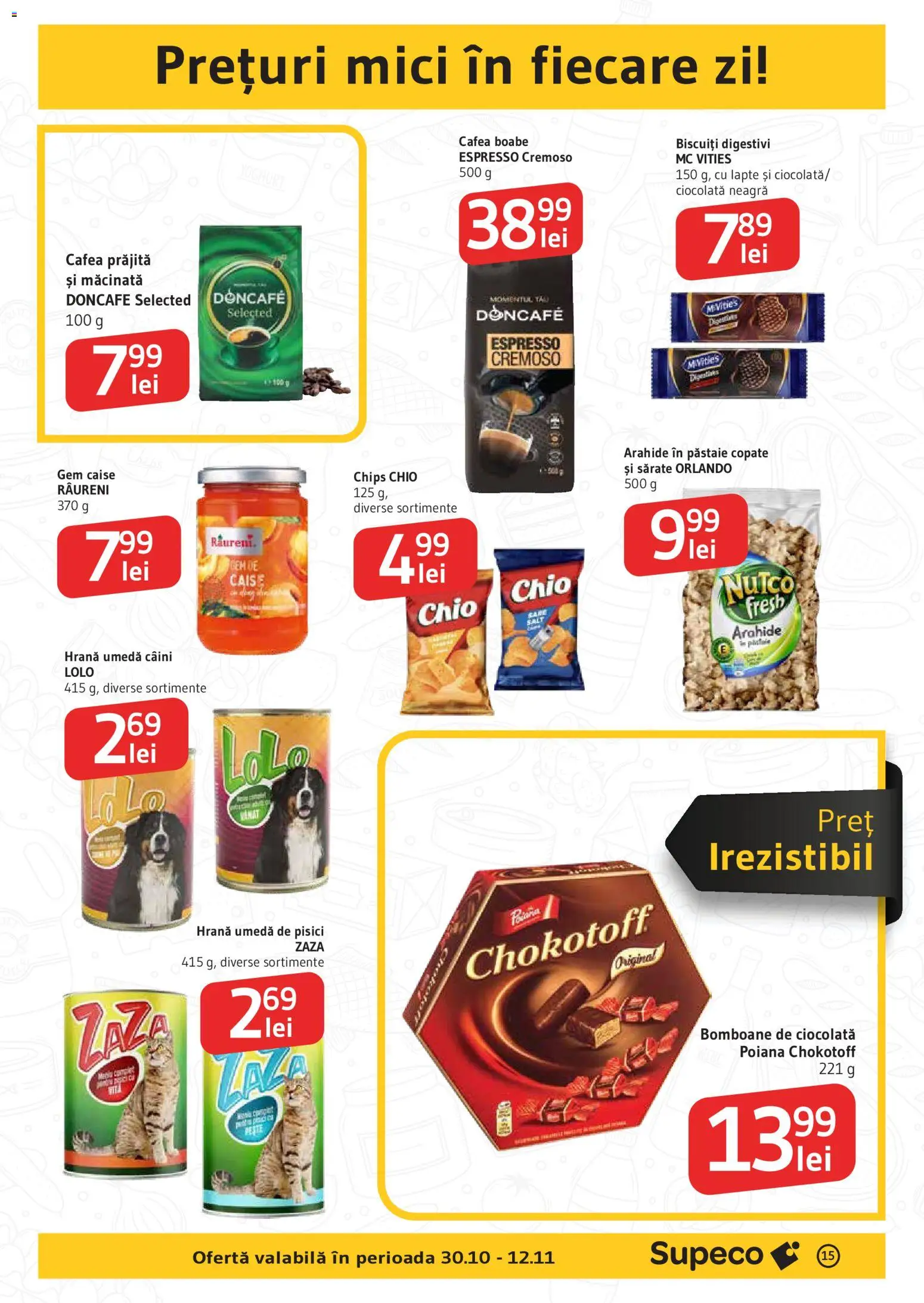 Noul catalog Supeco – valabil de la 29.10.2025 | Pagină: 15 | Produse: Arahide, Gem, Lapte, Bomboane