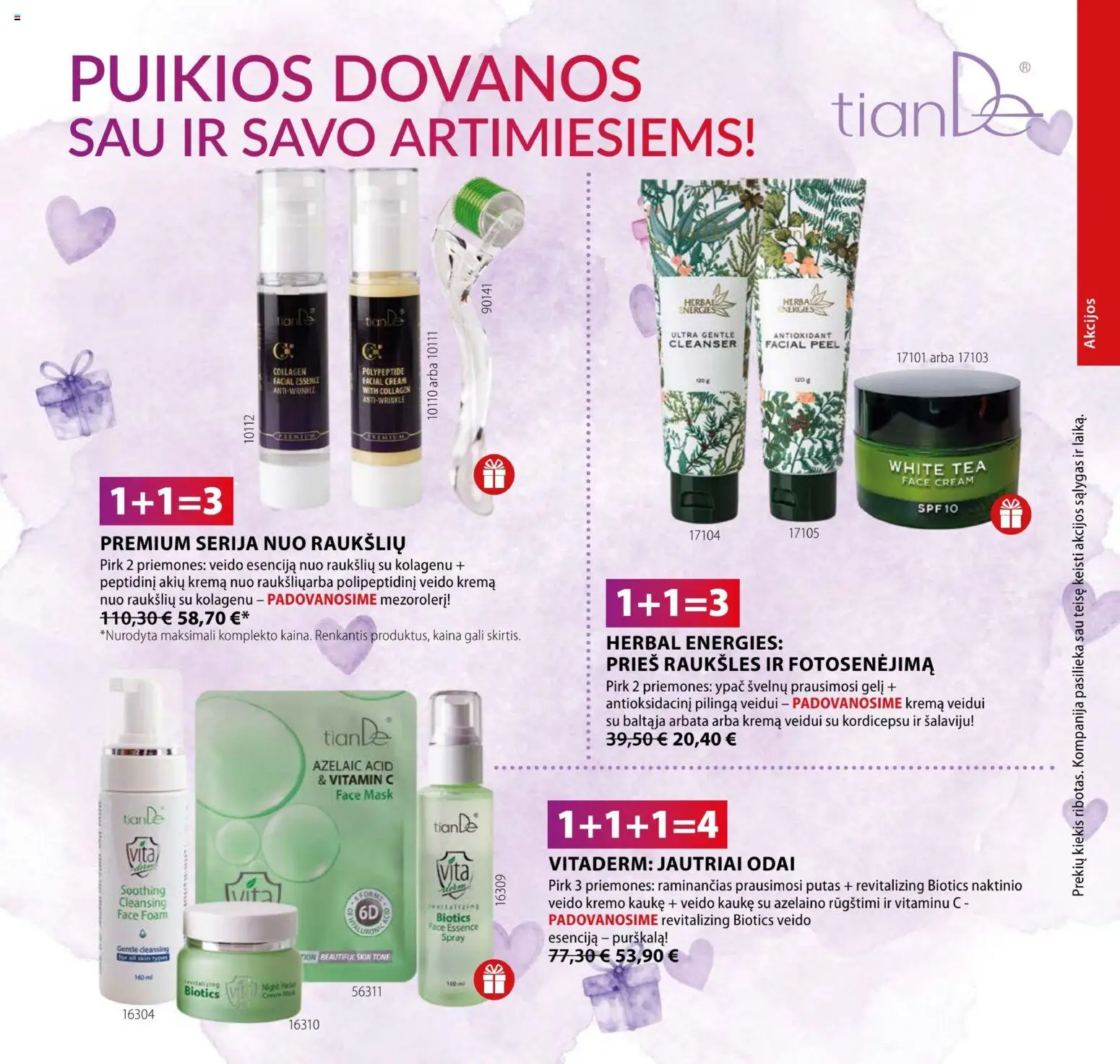 TianDe akcijos nuo 01.01.2026 | Puslapis: 1 | Prekių: Kaukė, Arbata, Veido kaukė