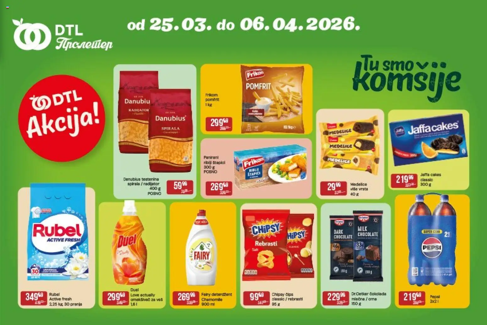 Metalac Proleter katalog - važi od 25.03.2026 | Strana: 3 | Proizvode: Čips, Pomfrit, Čokolada, Pepsi