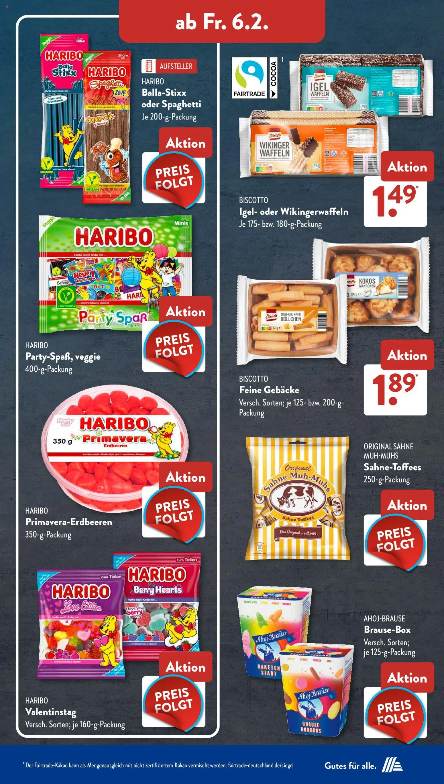 Aldi Süd Prospekt 	 – gültig ab 02.02.2026 | Seite: 15 | Produkte: Haribo, Cola, Waffeln, Sahne