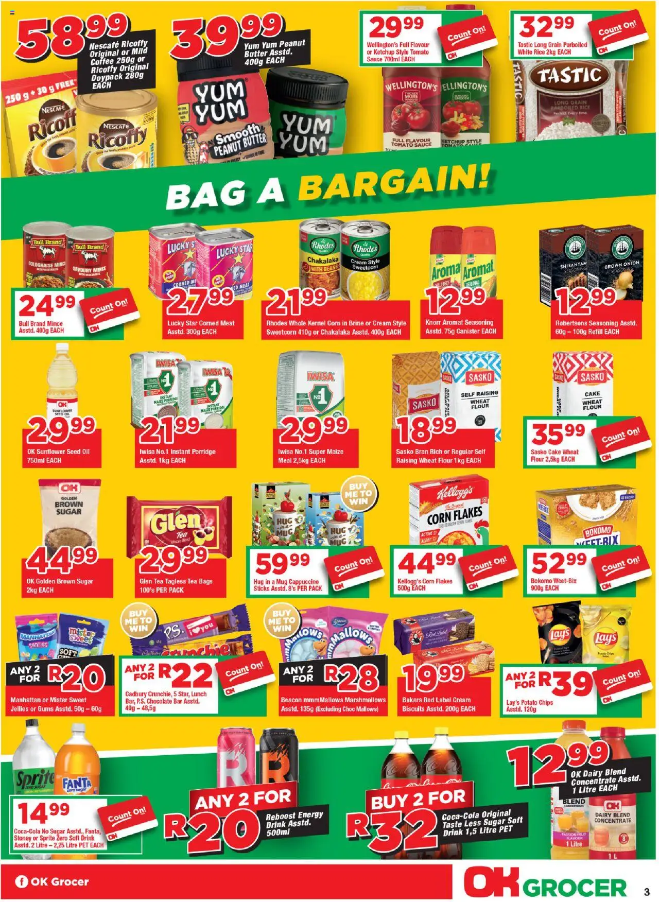 New OK Foods catalogue – valid from 10.09.2025 | Page: 3 | Products: Corn, Beans, Oil, Seasoning