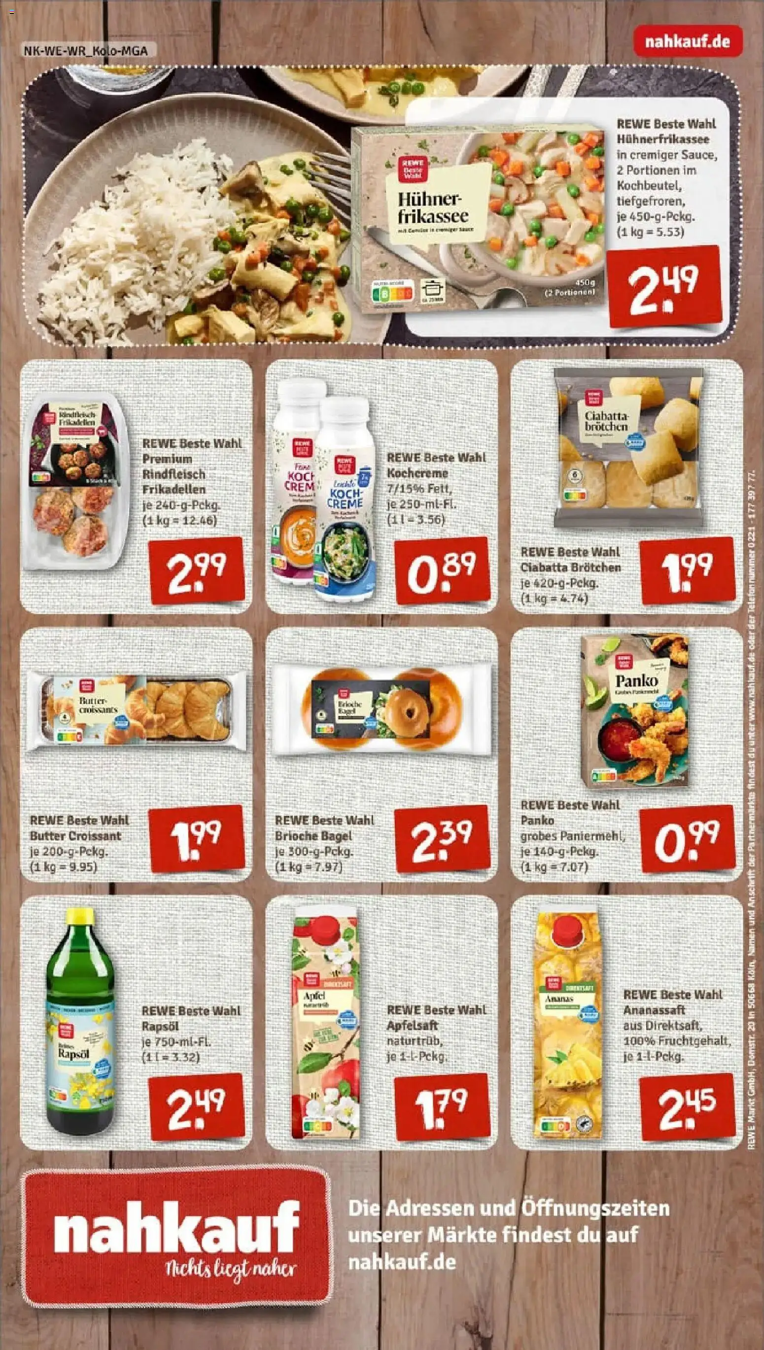 Rewe prospekt Wuppertal / Barmen	 – gültig ab 11.01.2026 | Seite: 8 | Produkte: Butter, Äpfel, Apfelsaft, Rindfleisch