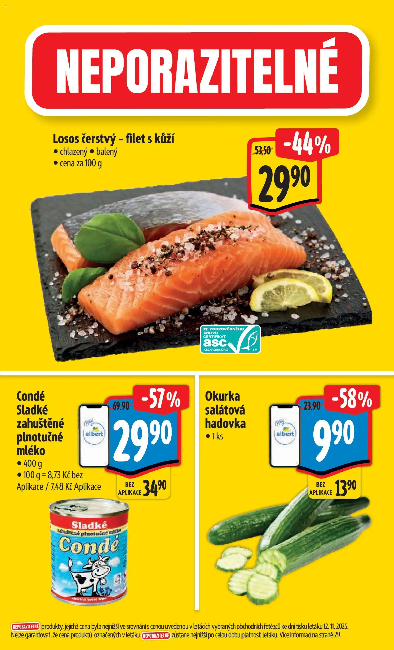 Albert leták - Hypermarket od 19.11.2025 | Strana: 3 | Produkty: Mléko, Plnotučné mléko, Filet, Okurka