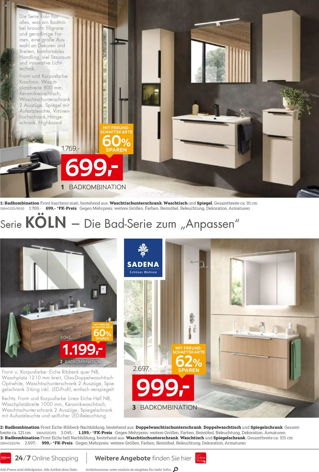 XXXL Lutz Bad Spezial - gültig ab dem 27.07.2025 | Seite: 16 | Produkte: HIghboard, Spiegel, Waschtisch, Spiegelschrank
