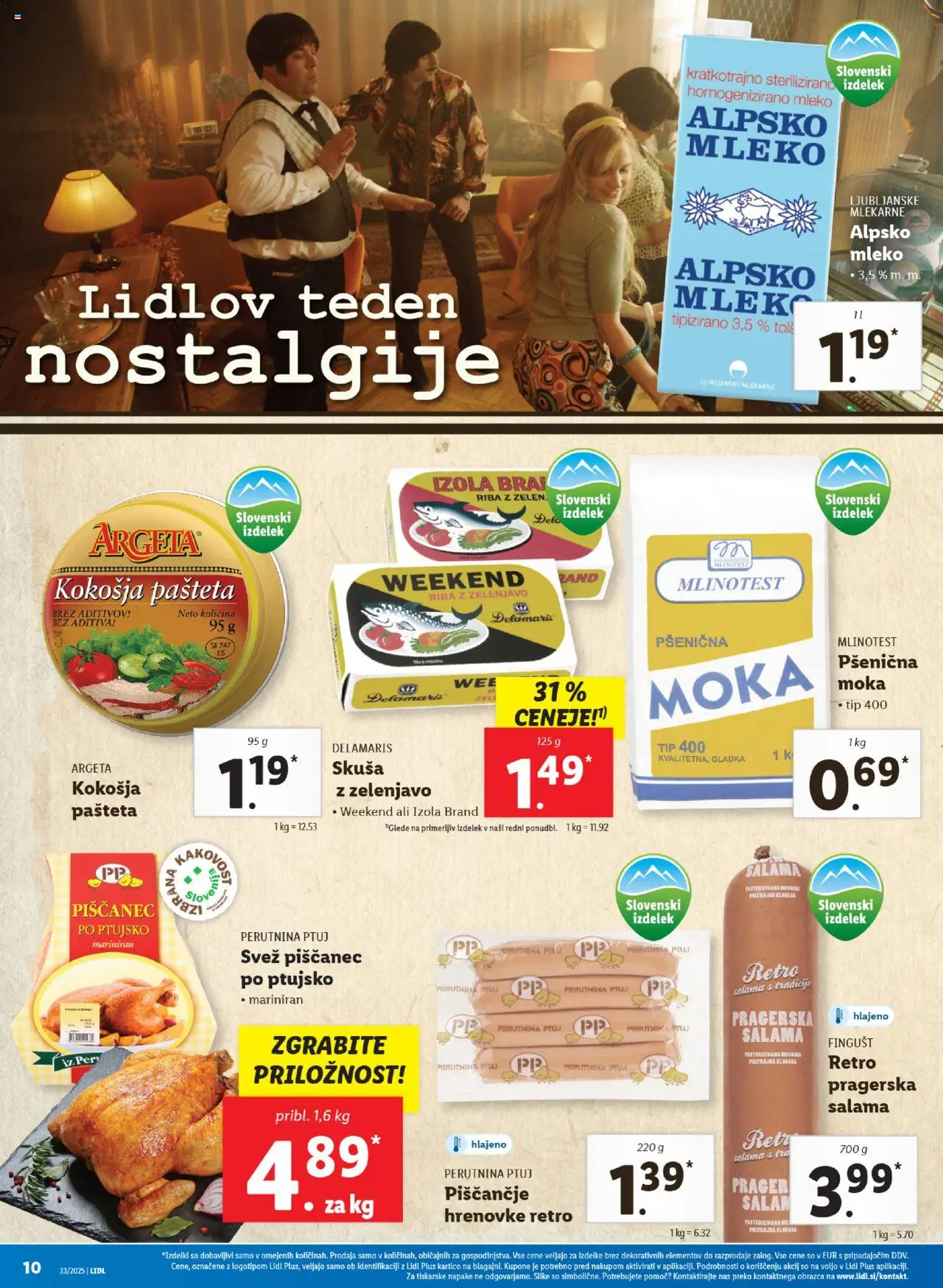 Lidl - Ljubljana │ velja od 14.08.2025 | Stran: 22 | Izdelki: Hrenovke, Pašteta, Mleko, Riba