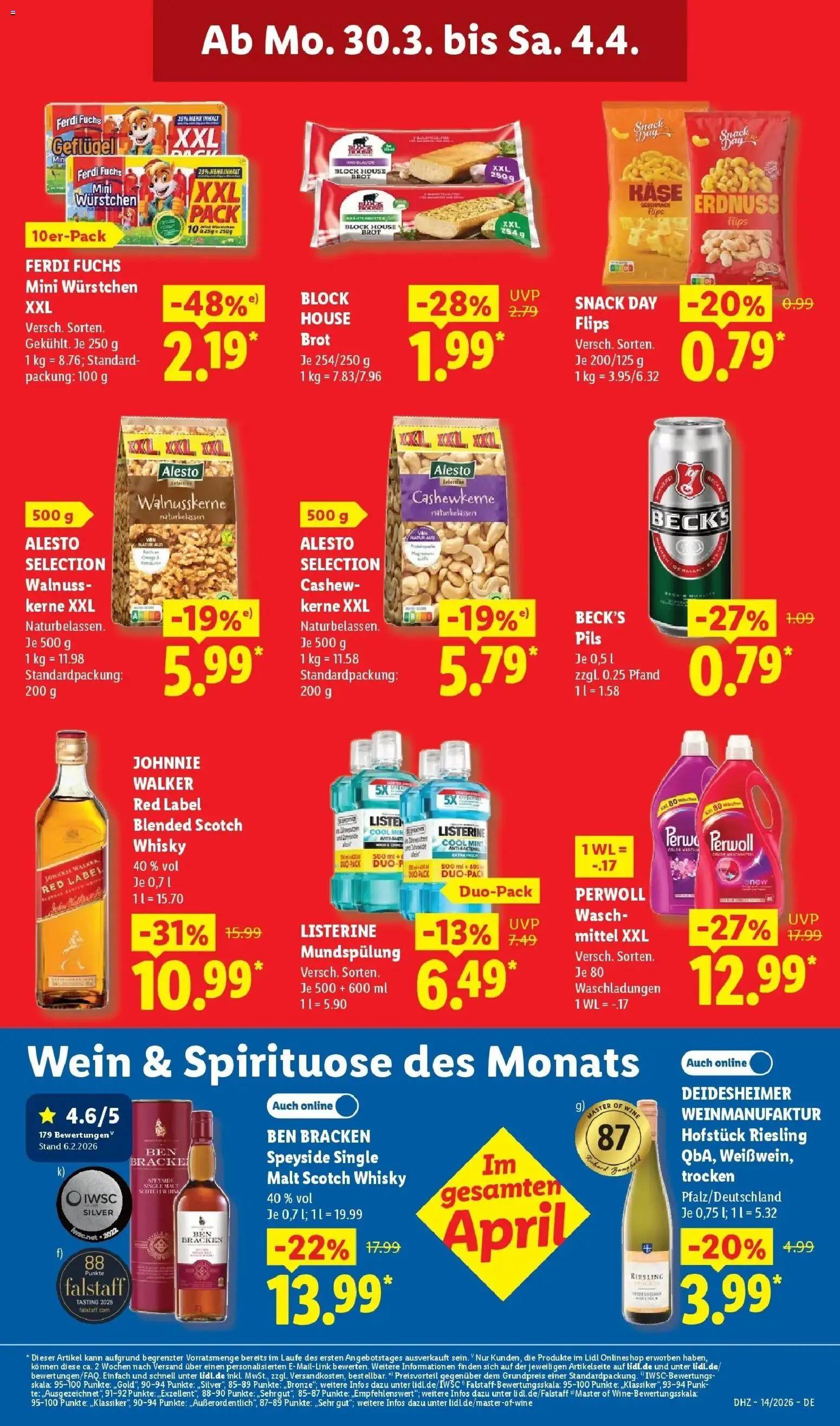 Lidl Prospekt Rheinbrohl – gültig ab 30.03.2026 | Seite: 17 | Produkte: Käse, Pils, Wein, Johnnie walker