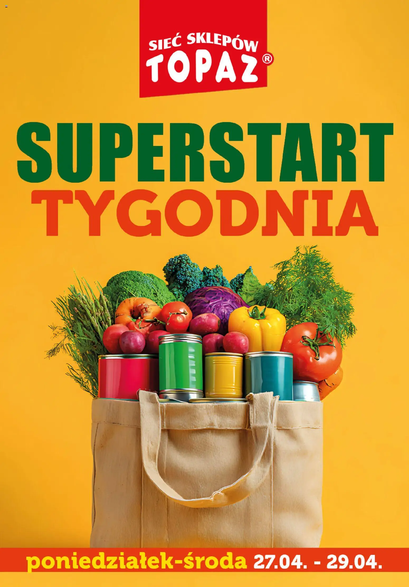 Topaz gazetka - Superstart tygodnia od 27.04.2026 | Strona: 1