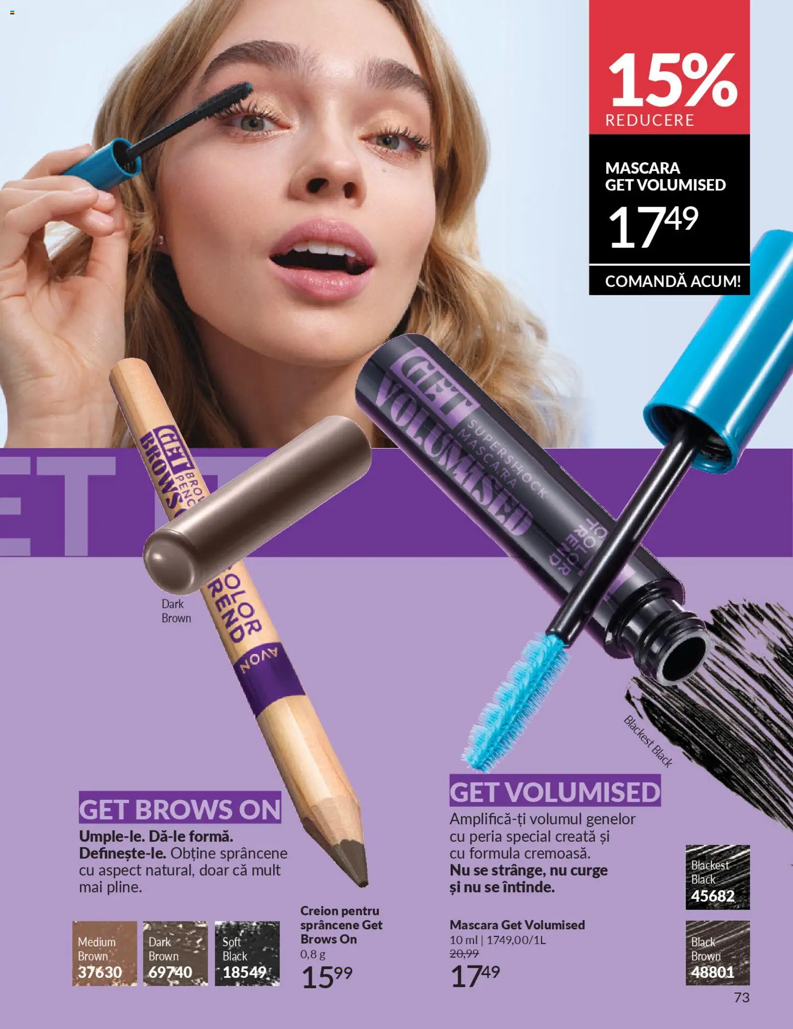 Noul catalog Avon – valabil de la 01.02.2026 | Pagină: 75 | Produse: Mascara, Dale