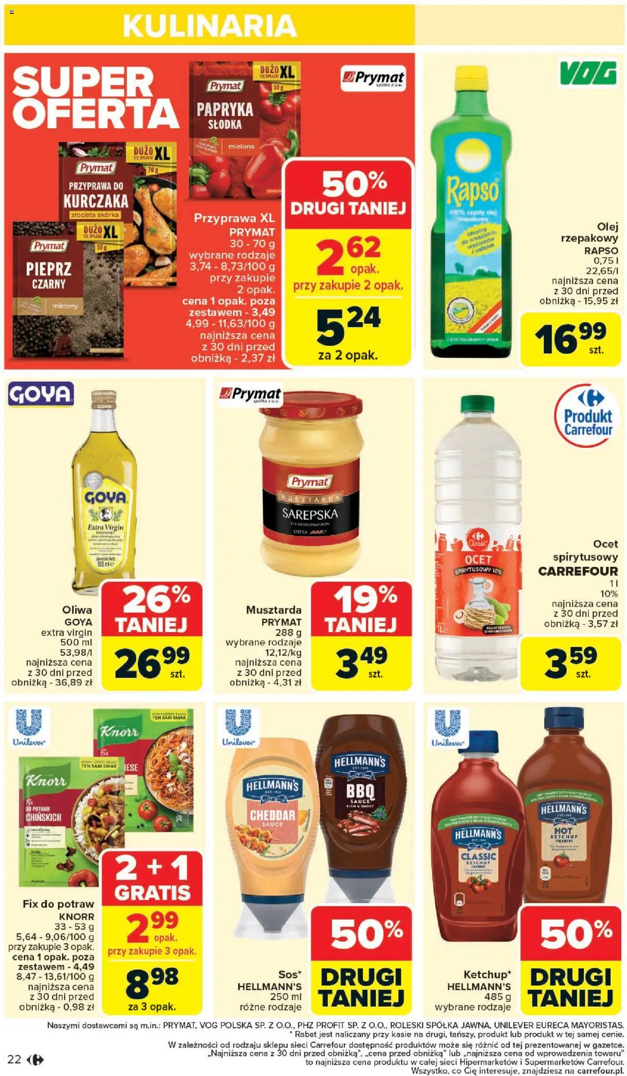 Carrefour Gazetka od 09.06.2025 | Strona: 24 | Produkty: Olej rzepakowy, Ketchup, Cheddar, Sos