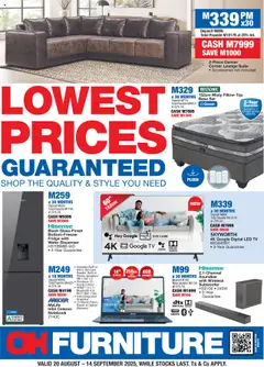 Preview of OK Furniture specials valid from 20.08.2025