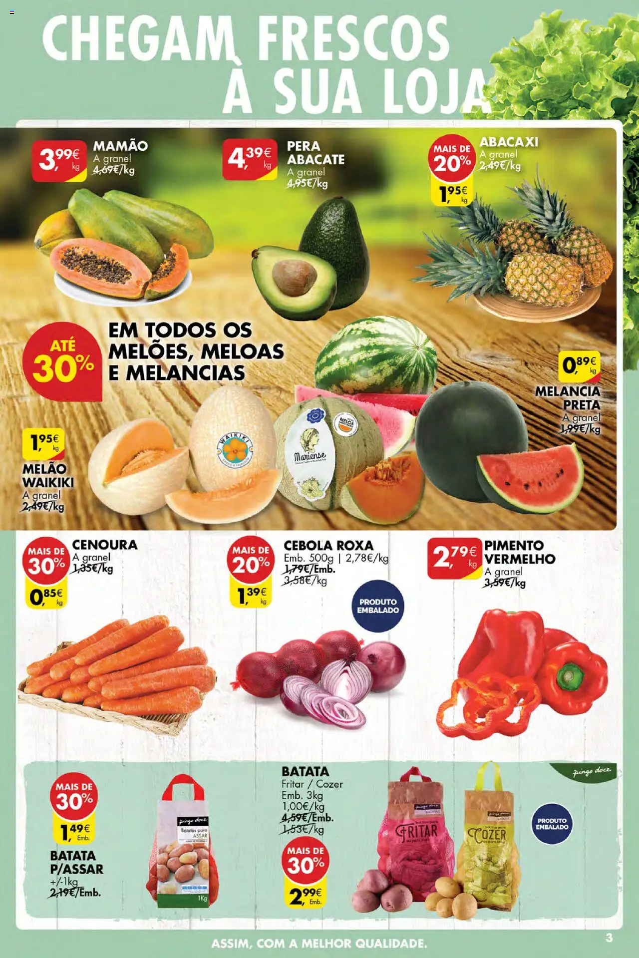 Pingo Doce Poupe Esta Semana Açores │ válido de 14.08.2025 | Página: 3 | Produtos: Abacate, Abacaxi, Melancia, Melão