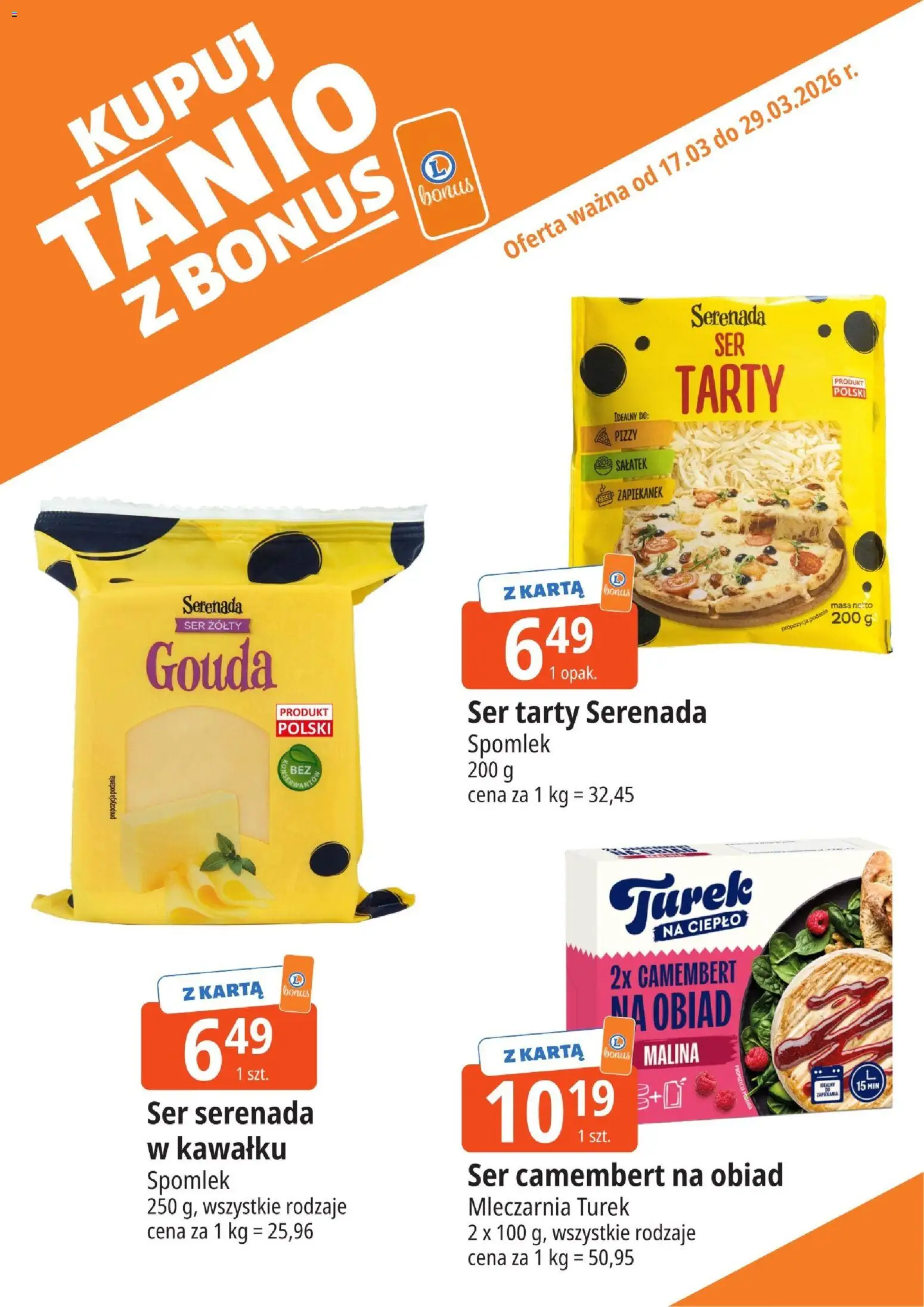 E.Leclerc gazetka - Elbląg kupony dodatkowe od 17.03.2026 | Strona: 6 | Produkty: Ser żółty, Malina, Camembert, Ser