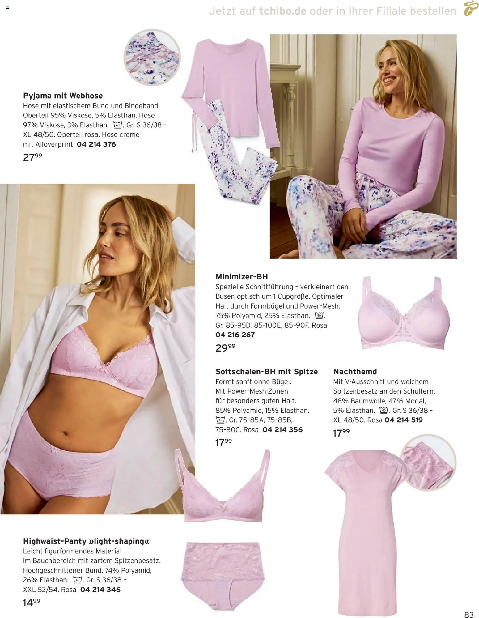 Tchibo Prospekt April – gültig ab 01.04.2026 | Seite: 83 | Produkte: Creme, Hose, Pyjama