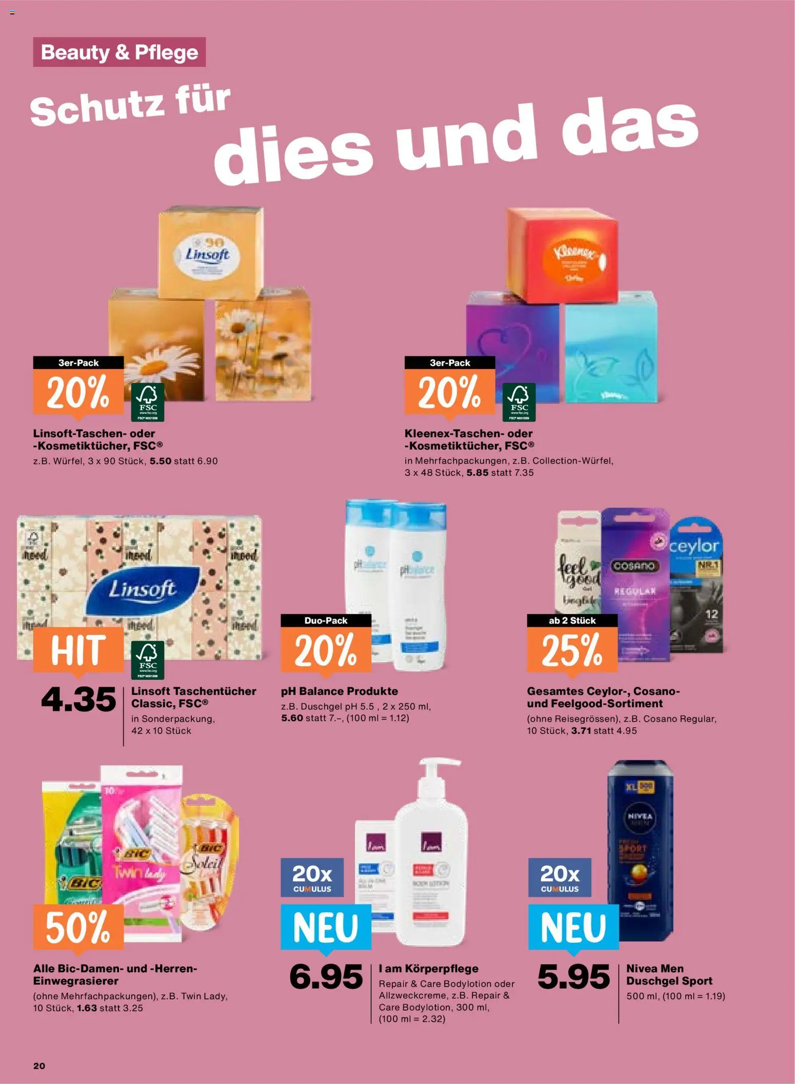 Migros aktionen – gültig ab 30.04.2026 | Seite: 20 | Produkte: Duschgel, Body Lotion, Shower Gel