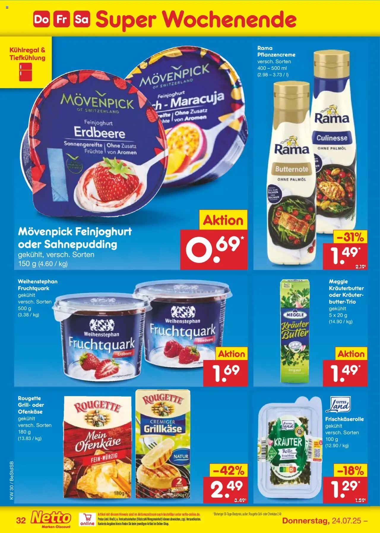 Netto Marken-Discount Prospekt 	 - gültig ab dem 21.07.2025 | Seite: 50 | Produkte: Grill, Rama, Butter, Himbeere