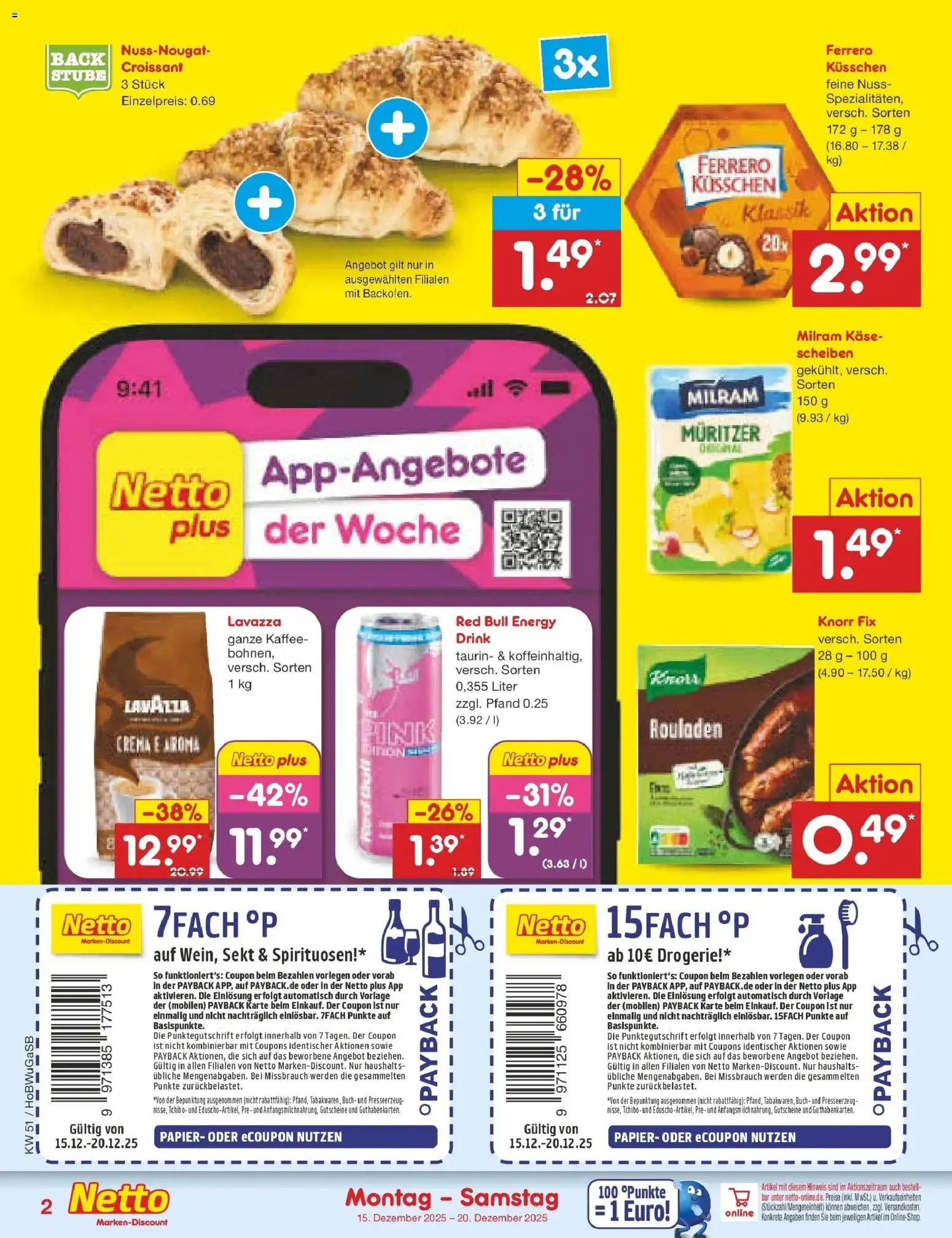 Netto Marken-Discount prospekt Stemwede-Dielingen	 – gültig ab 15.12.2025 | Seite: 2 | Produkte: Käse, Sekt, Croissant, Milram