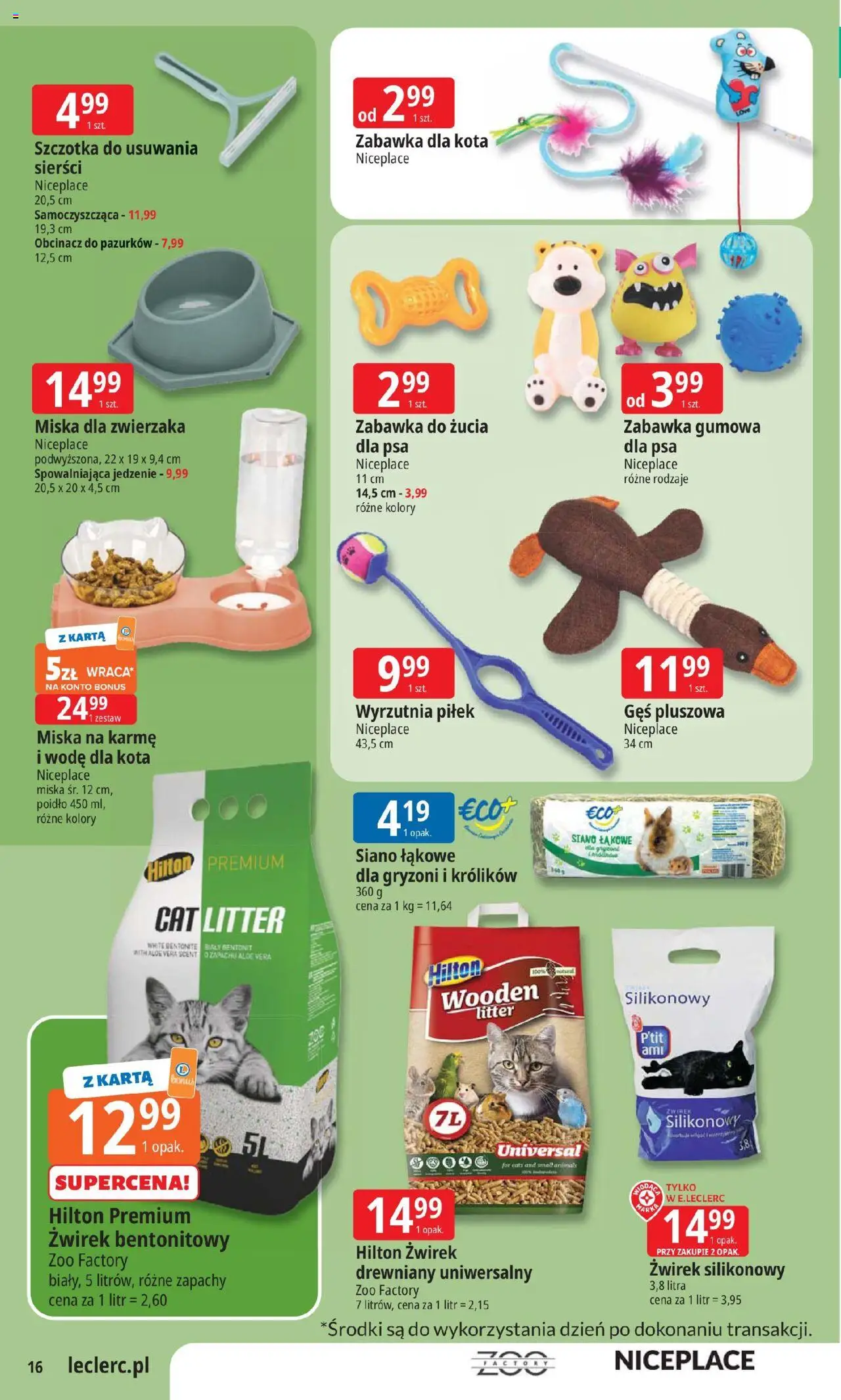 E.Leclerc Gazetka - Elbląg od 05.08.2025 | Strona: 16 | Produkty: Gęś, Wyrzutnia, Szczotka, Żwirek bentonitowy