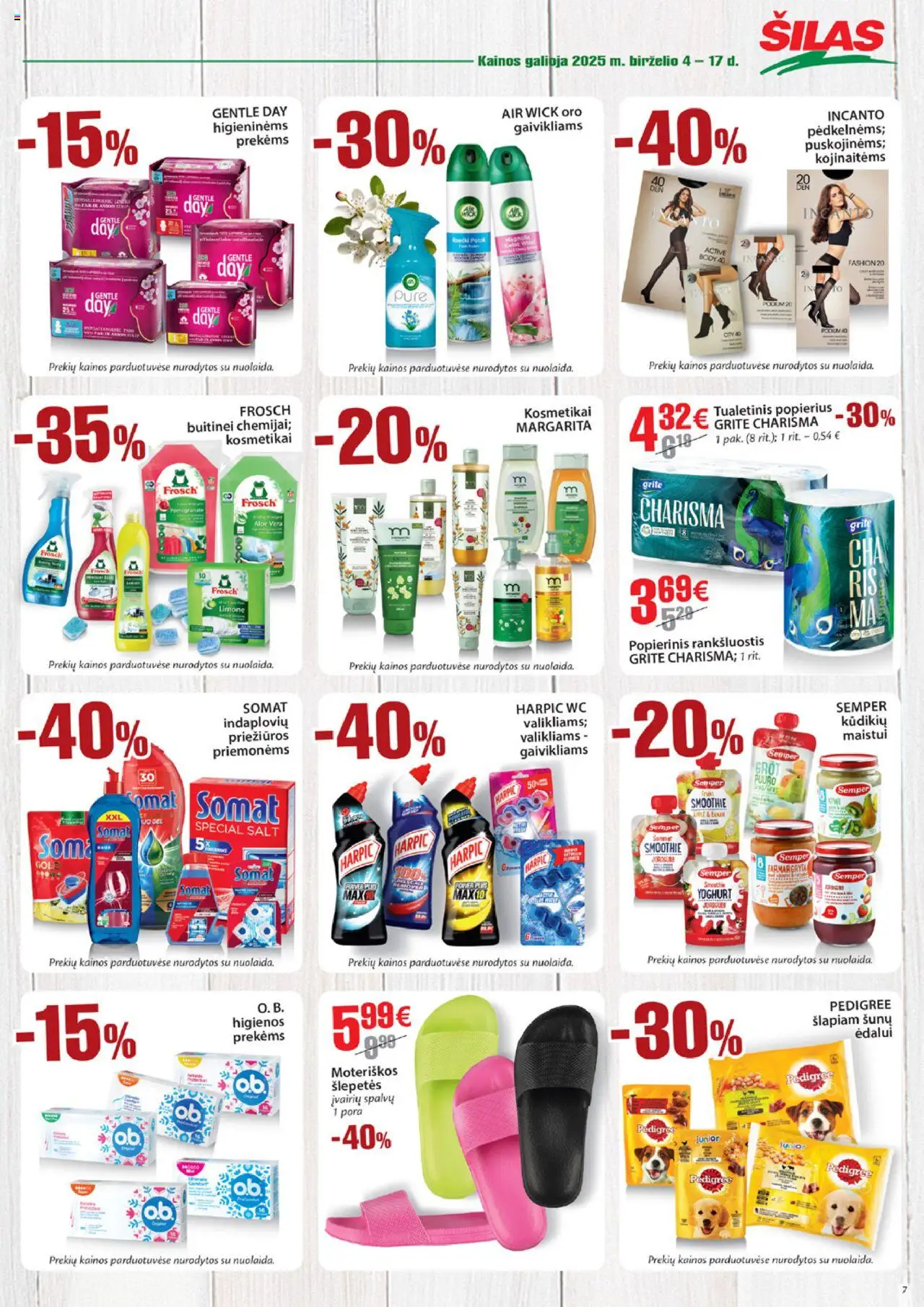 Šilas leidinys│galioja nuo 04.06.2025 | Puslapis: 7 | Prekių: Rankšluostis, Wc, Šlepetės, Tualetinis popierius