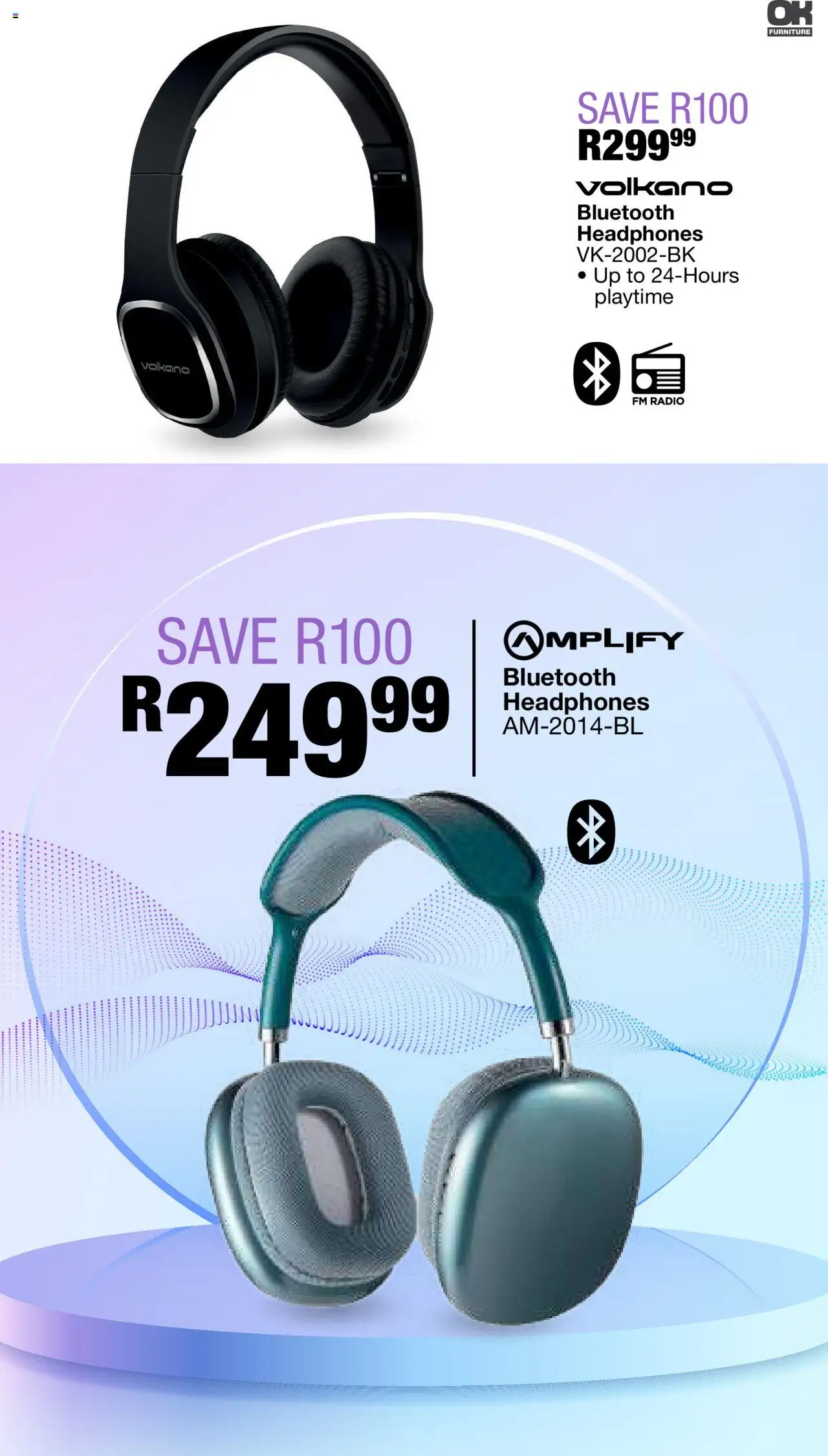 New OK Furniture catalogue – valid from 15.09.2025 | Page: 13 | Products: Radio, Headphones