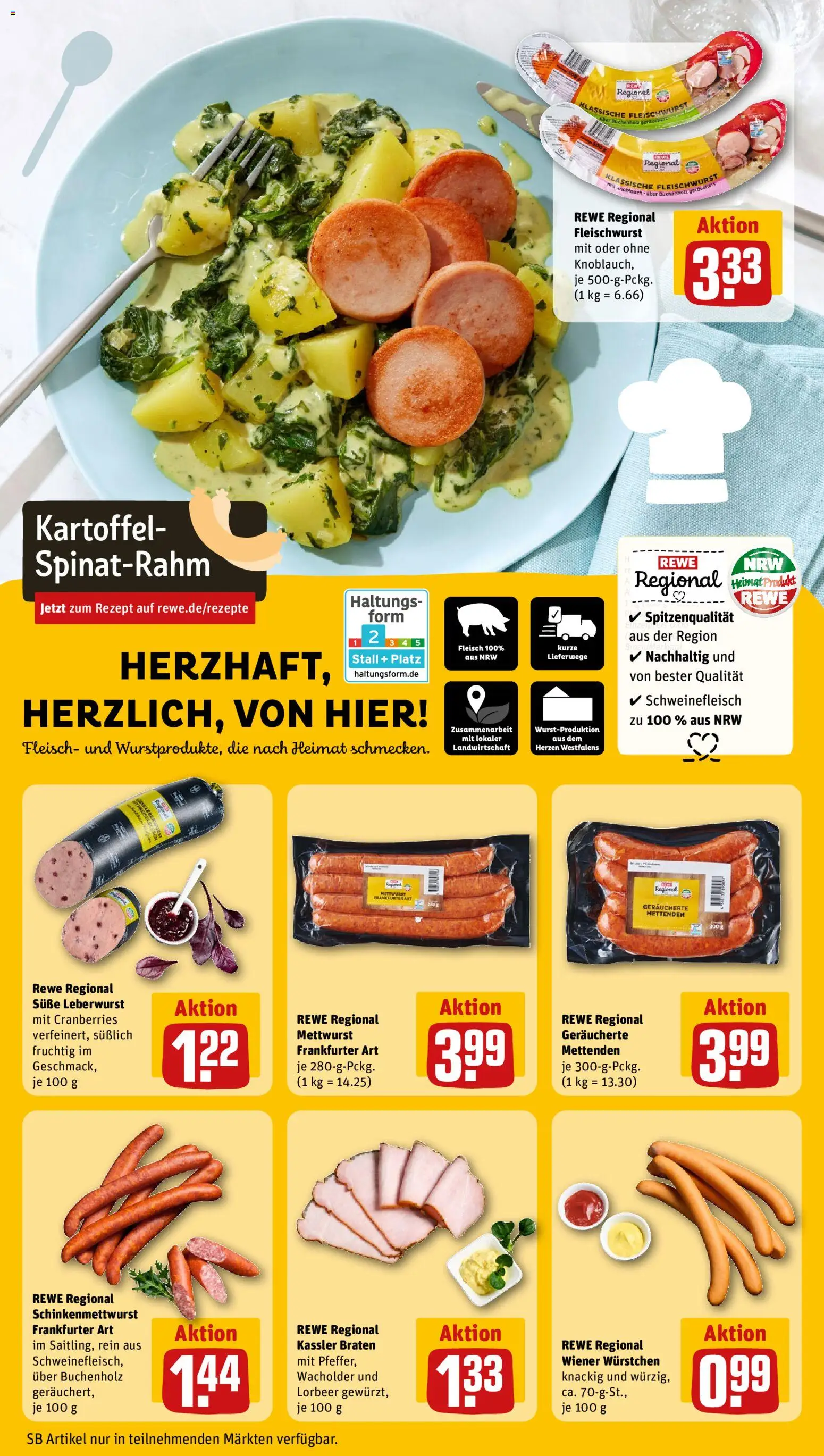 Rewe ihr Kaufpark Prospekt 	 – gültig ab 02.02.2026 | Seite: 13 | Produkte: Wiener wurstchen, Knoblauch, Schweinefleisch, Fleisch