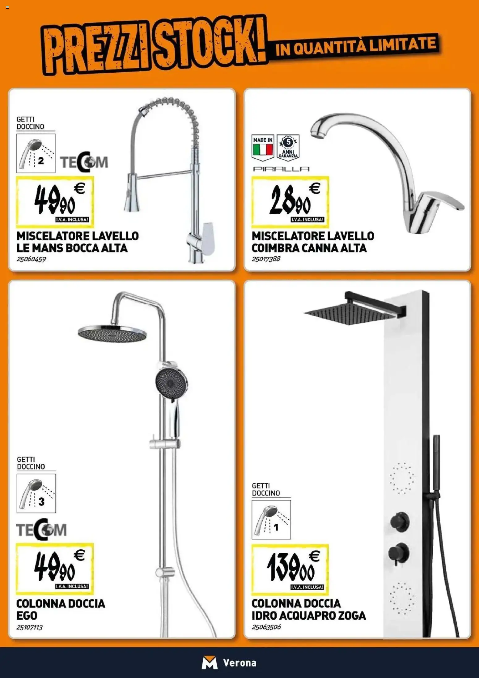 Volantino TECNOMAT del 19.02.2026 | Pagina: 4 | Prodotti: Lavello, Miscelatore, Doccia