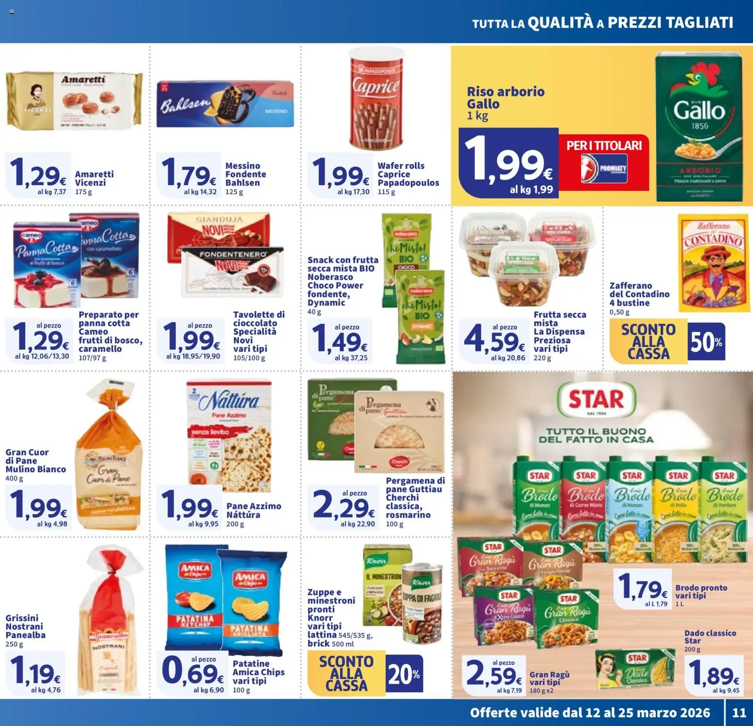 Volantino SIGMA del 12.03.2026 | Pagina: 11 | Prodotti: Pane, Patatine, Ragú, The