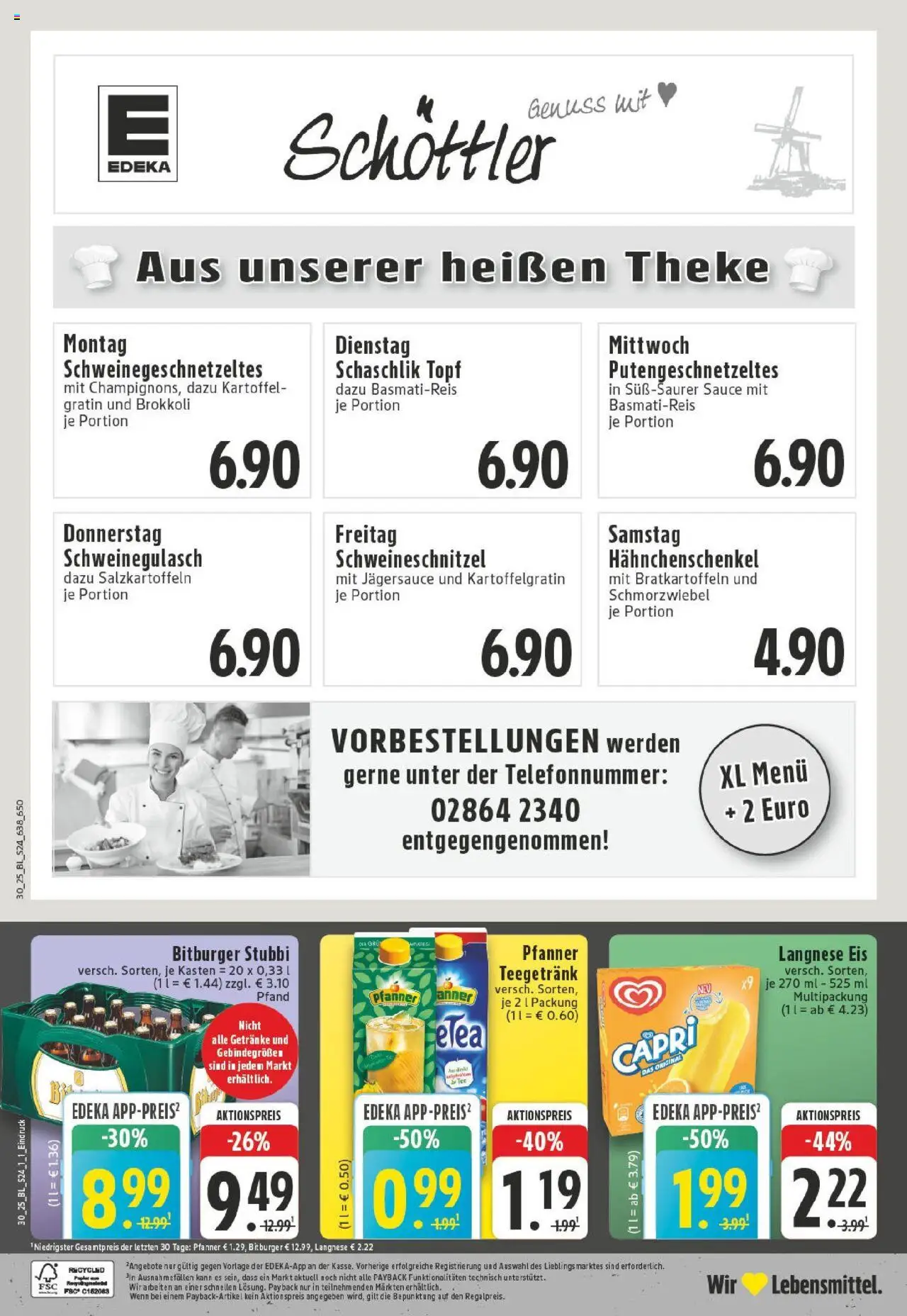 Edeka prospekt Reken - Maria Veen	 - gültig ab dem 20.07.2025 | Seite: 24 | Produkte: Bitburger, Langnese, Theke, Eis